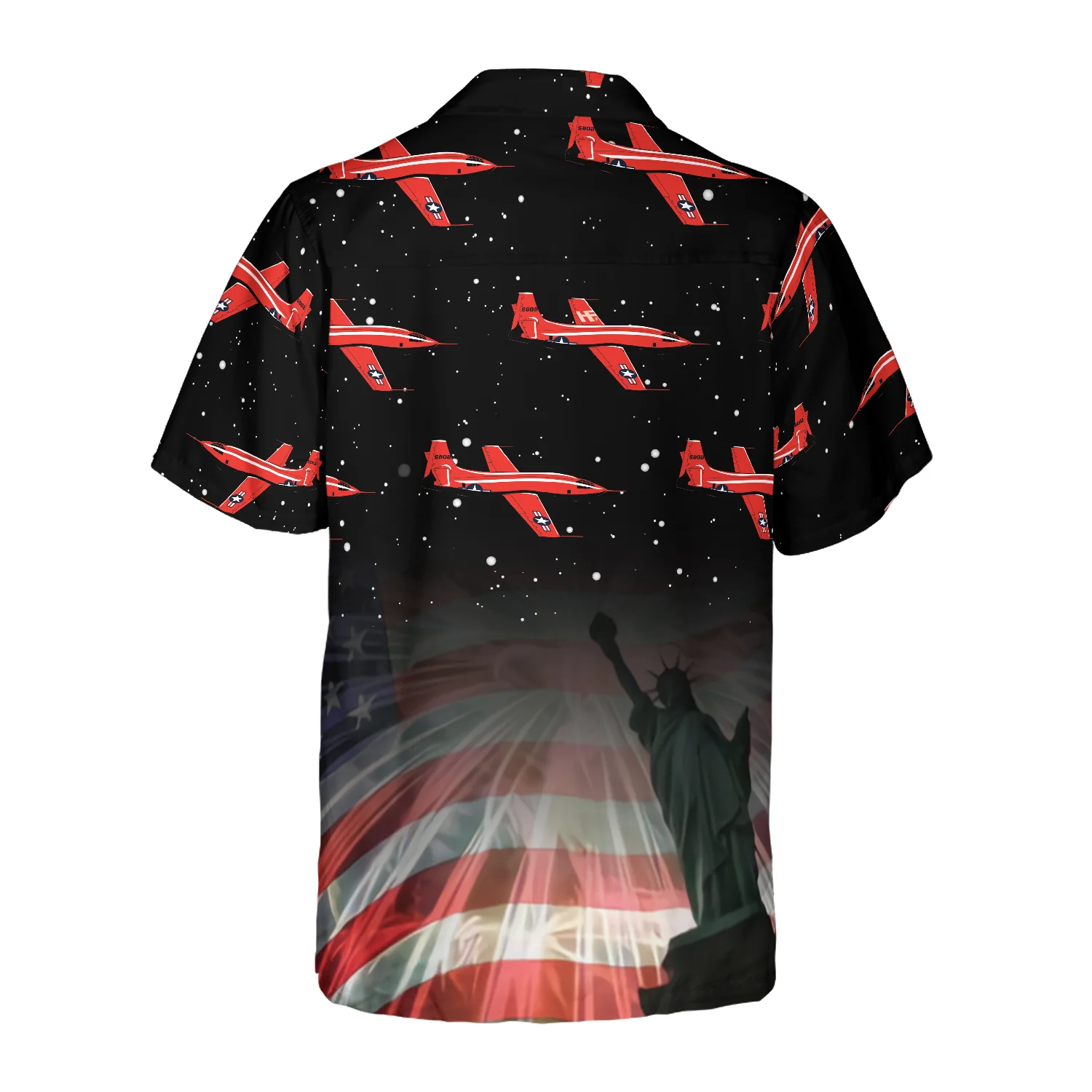 Fourth Of July Aircraft Hawaiian Shirt Aloha Shirt For Men and Women