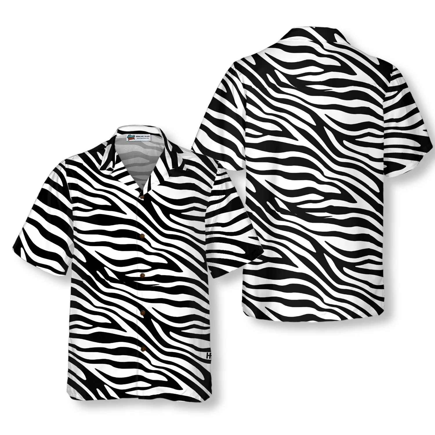 Zebra Pattern Hawaiian Shirt Aloha Shirt For Men and Women