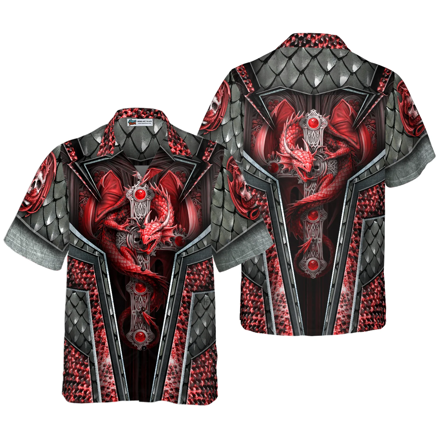 Cool Dragon 3D Hawaiian Shirt Aloha Shirt For Men and Women