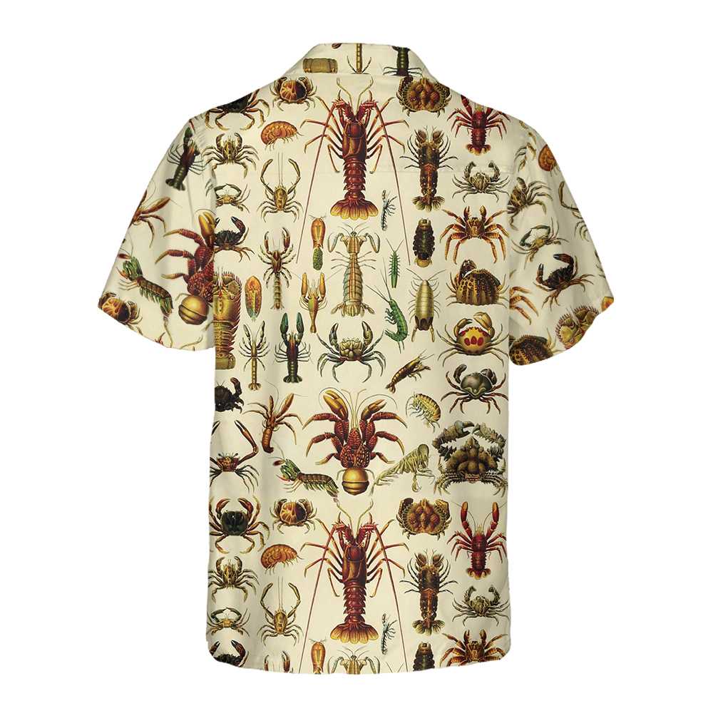 Vintage Lobster And Seafood Lobster Hawaiian Shirt Lobster Shirt  Women Cool Gift For Lobster Lover Aloha Shirt For Men and Women