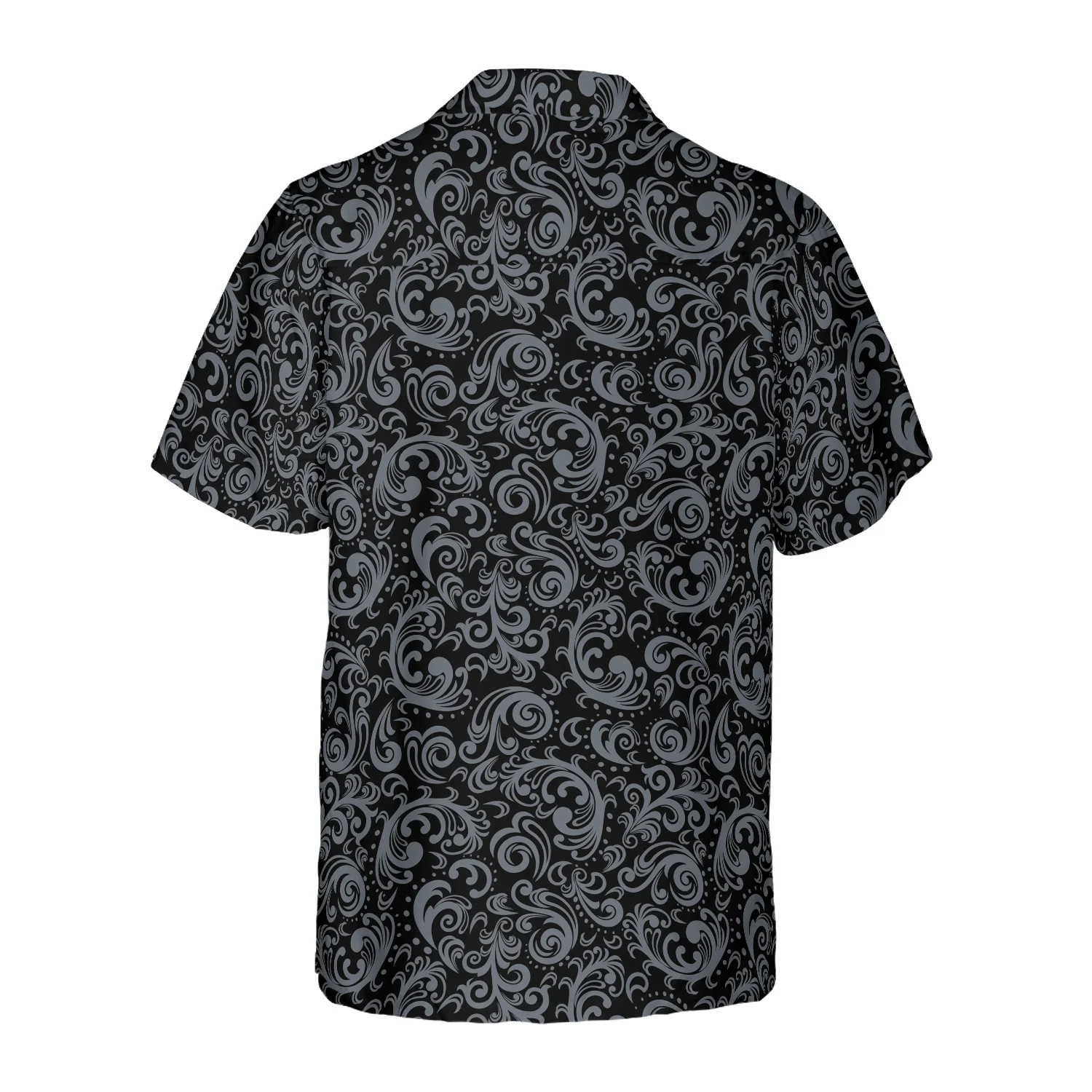 Premium Black And White Baroque Style Goth Hawaiian Shirt Aloha Shirt For Men and Women