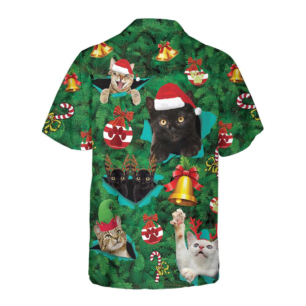 Cats For Christmas Hawaiian Shirt Funny Christmas Cat Shirt Best Gift For Christmas Aloha Shirt For Men and Women