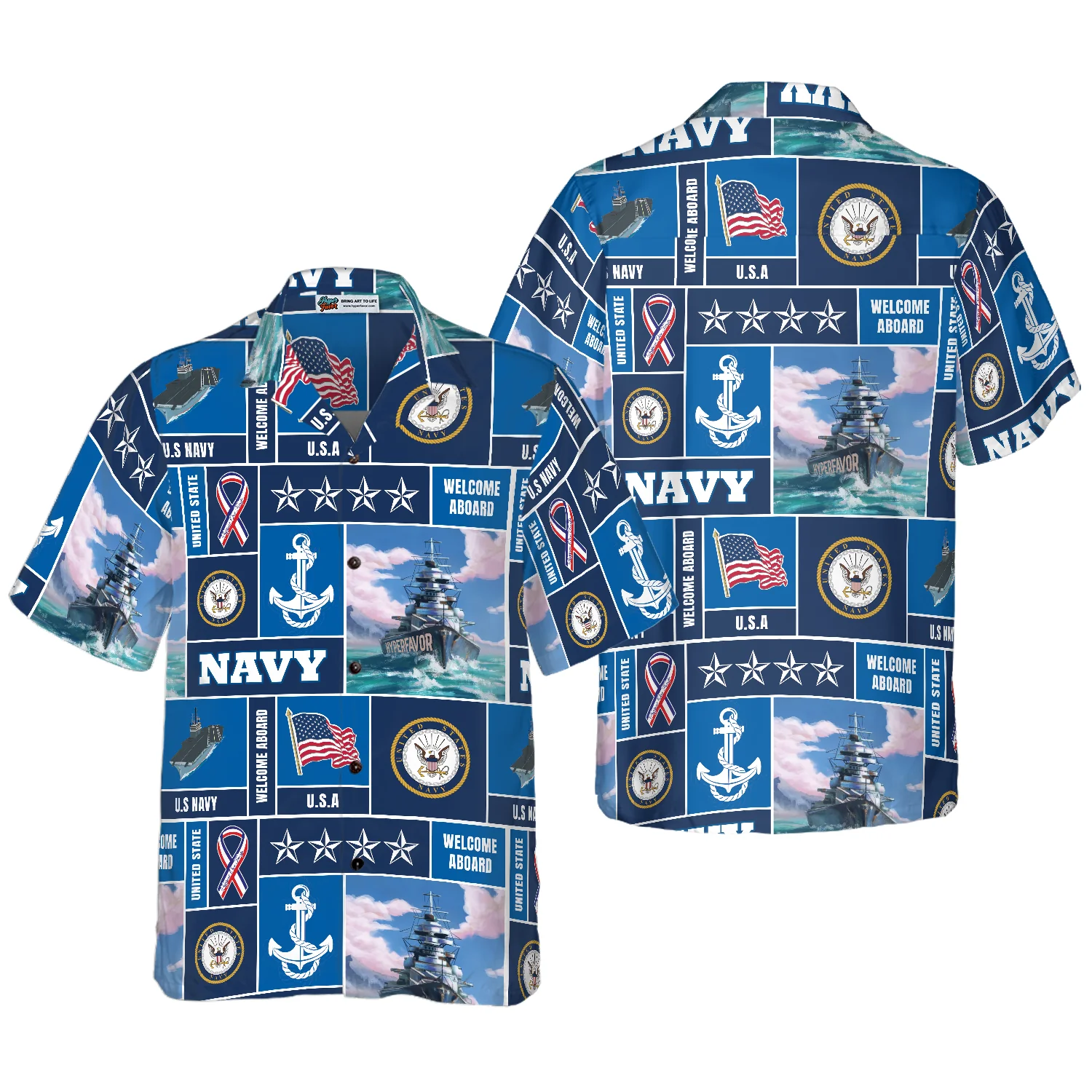 Veteran Soldier US Navy Welcome To Aboard Hawaiian Shirt Aloha Shirt For Men and Women