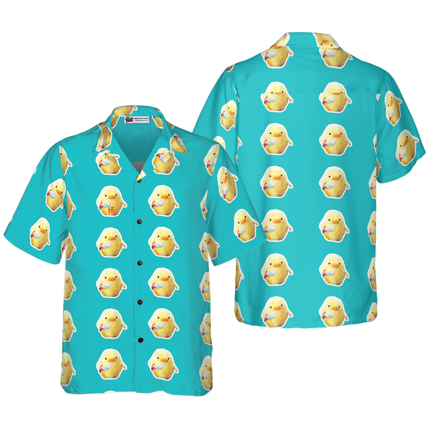 Funny Duck With Knife Hawaiian Shirt Aloha Shirt For Men and Women