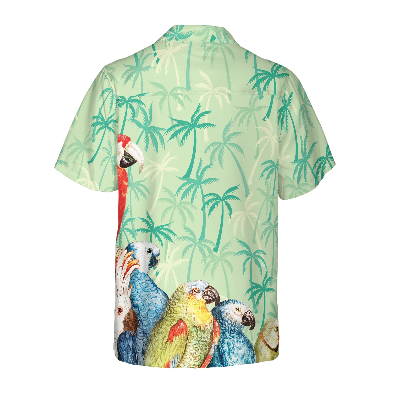 Vintage Parrot With Coconut Palm Tree Hawaiian Shirt Aloha Shirt For Men and Women