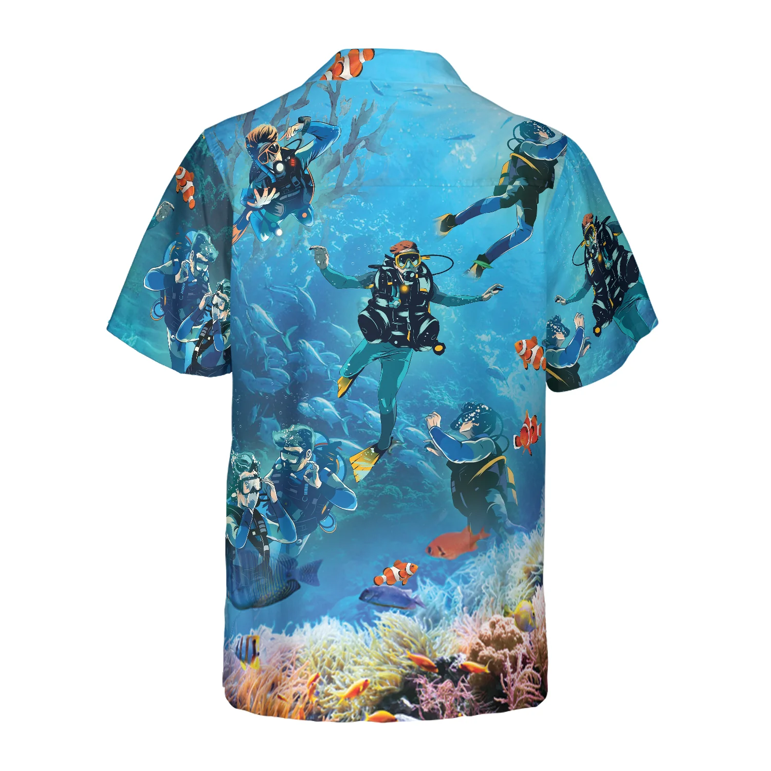 Under The Sea Scuba Diving Hawaiian Shirt Aloha Shirt For Men and Women