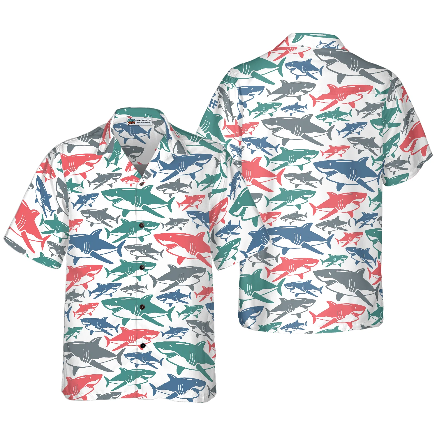 Shark Pattern 14 Hawaiian Shirt Aloha Shirt For Men and Women