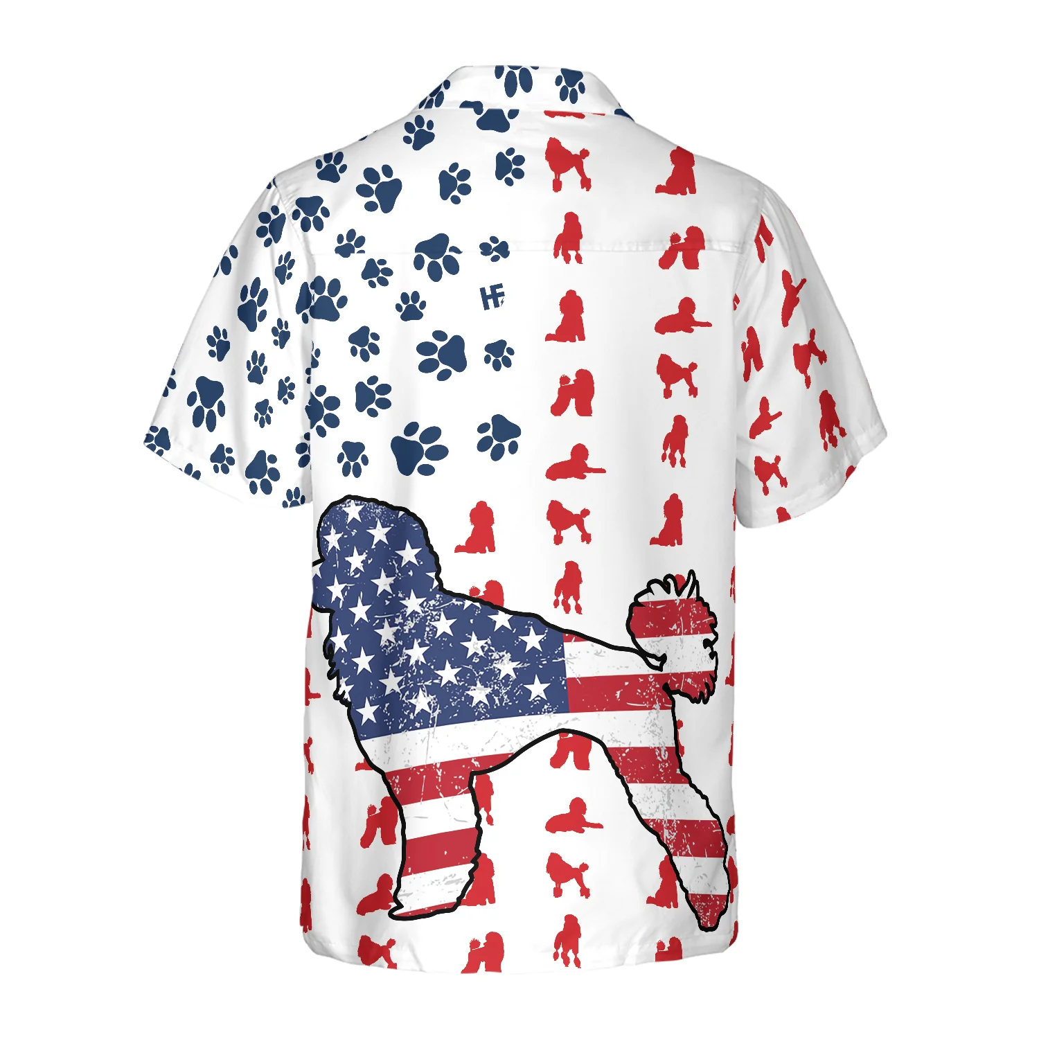 Poodles American Flag Hawaiian Shirt Aloha Shirt For Men and Women