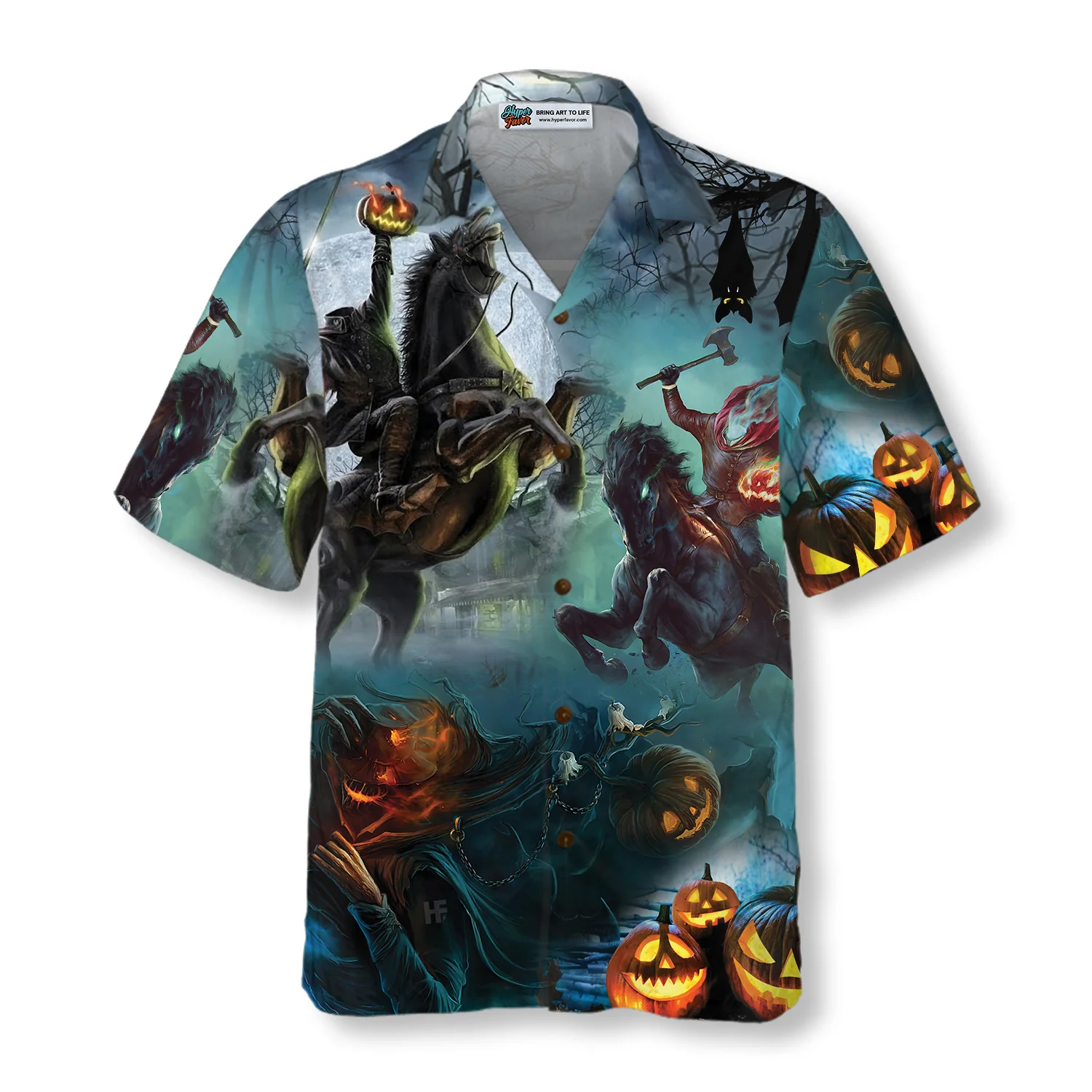 Headless Horseman Halloween Shirt Hawaiian Shirt Aloha Shirt For Men and Women