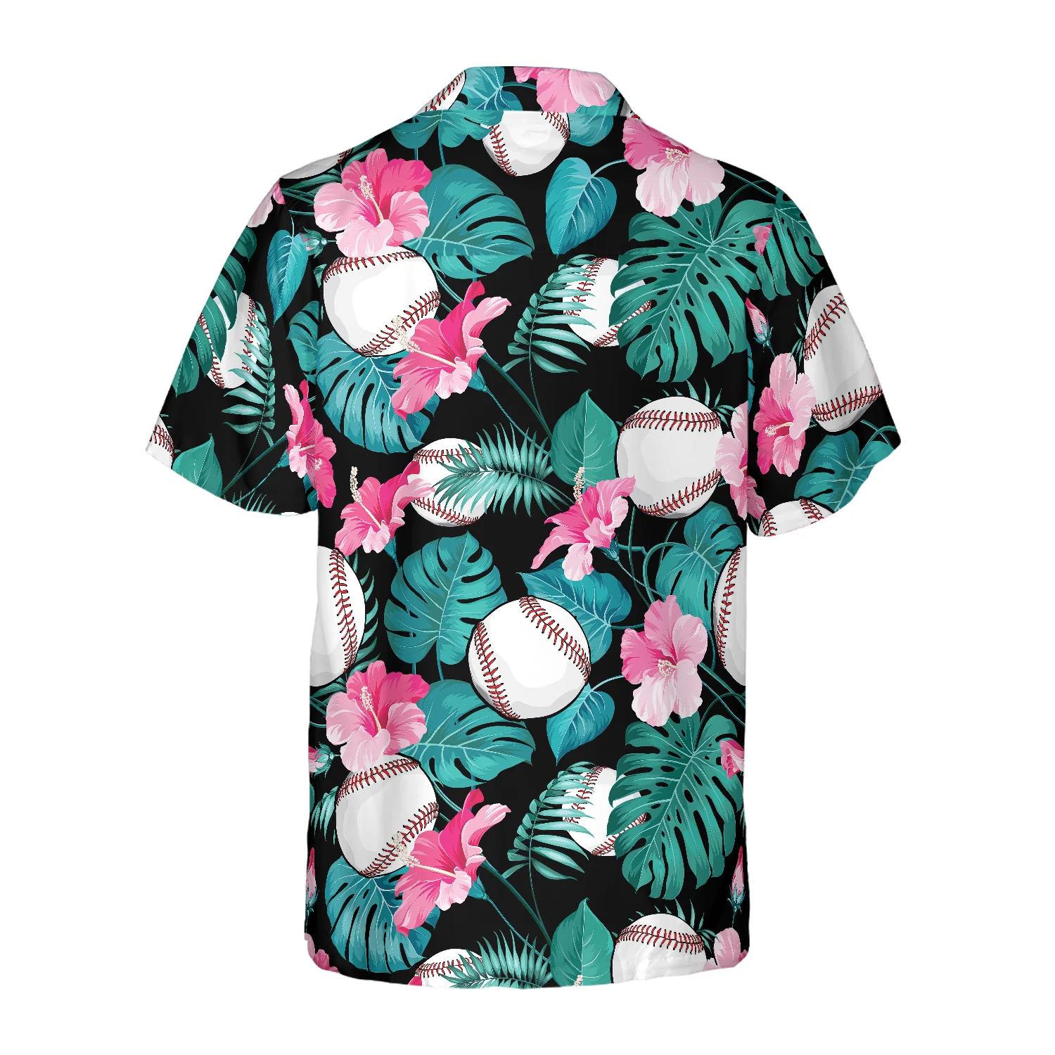 Tropical Flower Baseball Hawaiian Shirt Aloha Shirt For Men and Women