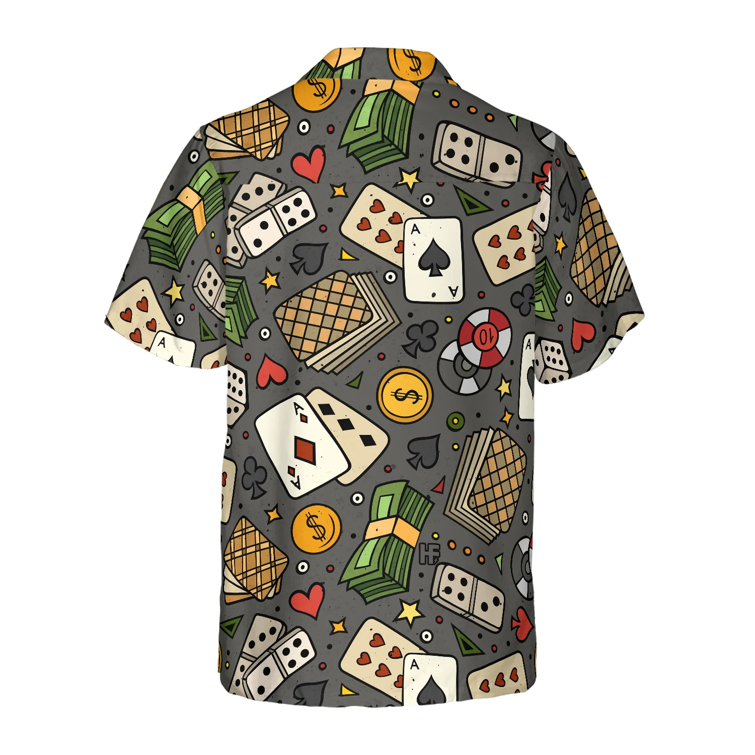 Poker Seamless Pattern 02 Hawaiian Shirt Aloha Shirt For Men and Women