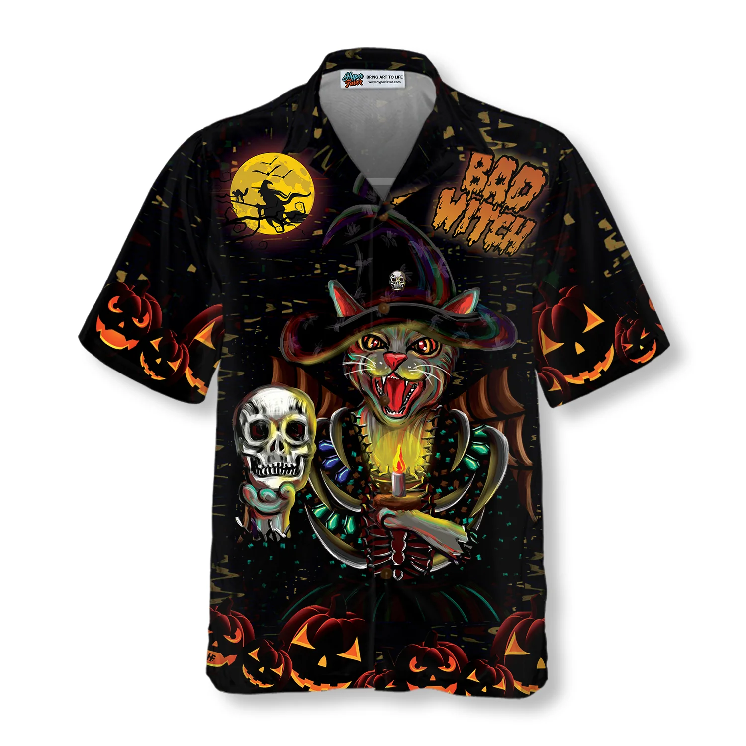 Im A Bad Witch Cat Hawaiian Shirt Aloha Shirt For Men and Women