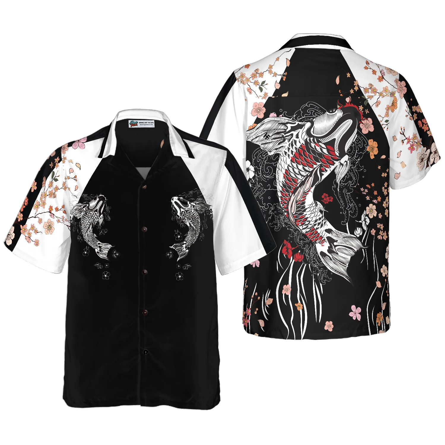 Sukajan Style Koi Fish Hawaiian Shirt Aloha Shirt For Men and Women