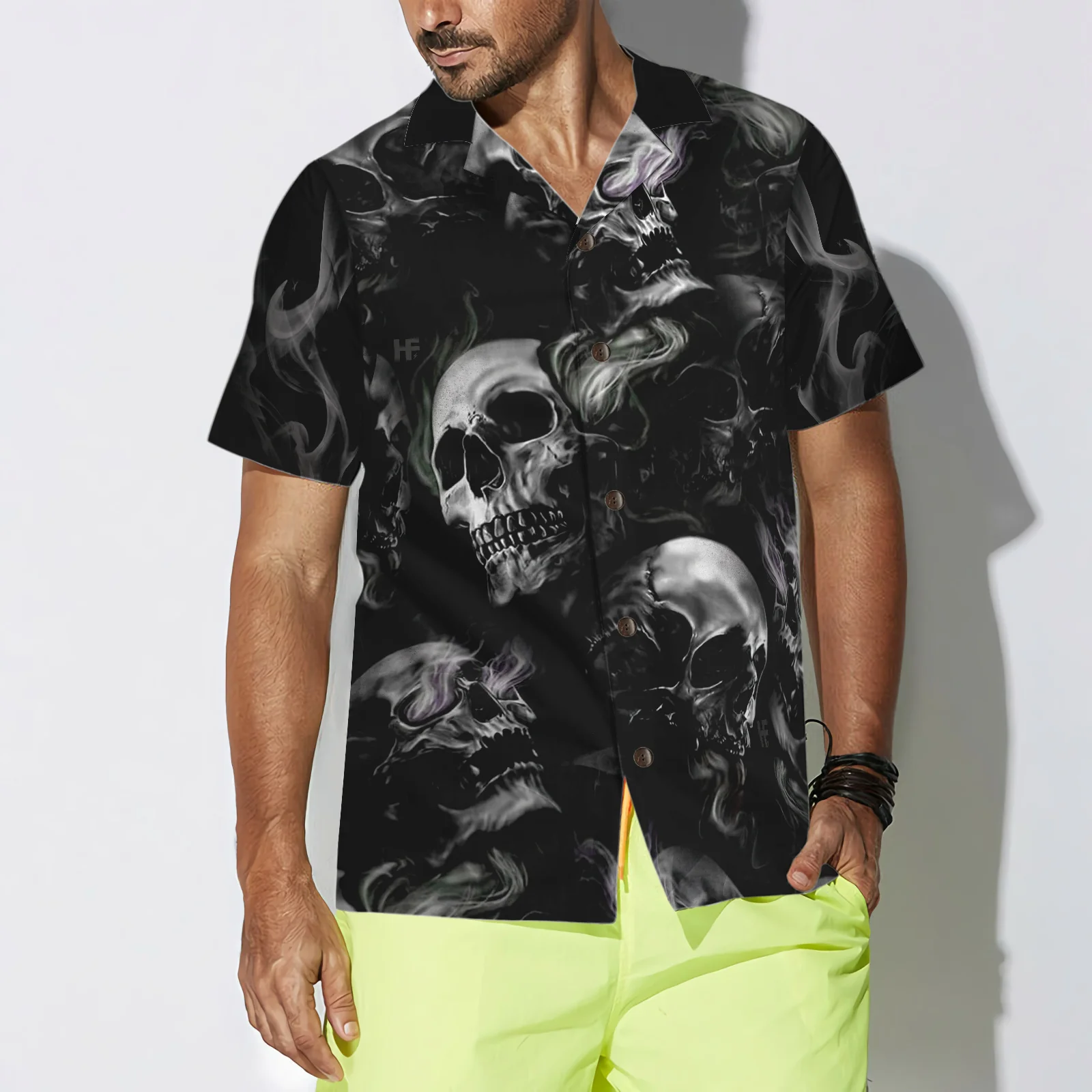 Luxury Skull Smoke V2 Hawaiian Shirt Aloha Shirt For Men and Women