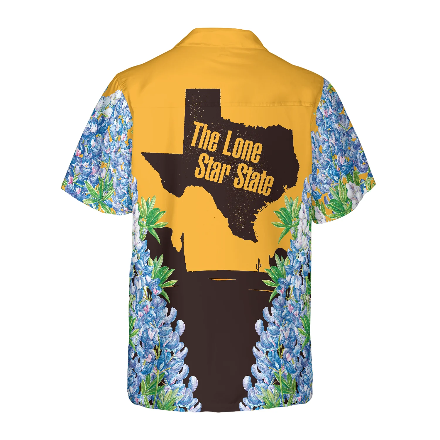 Texas Bluebonnets Rodeo Hawaiian Shirt Casual Short Sleeve Texas Shirt Proud Texas Flag Shirt Aloha Shirt For Men and Women