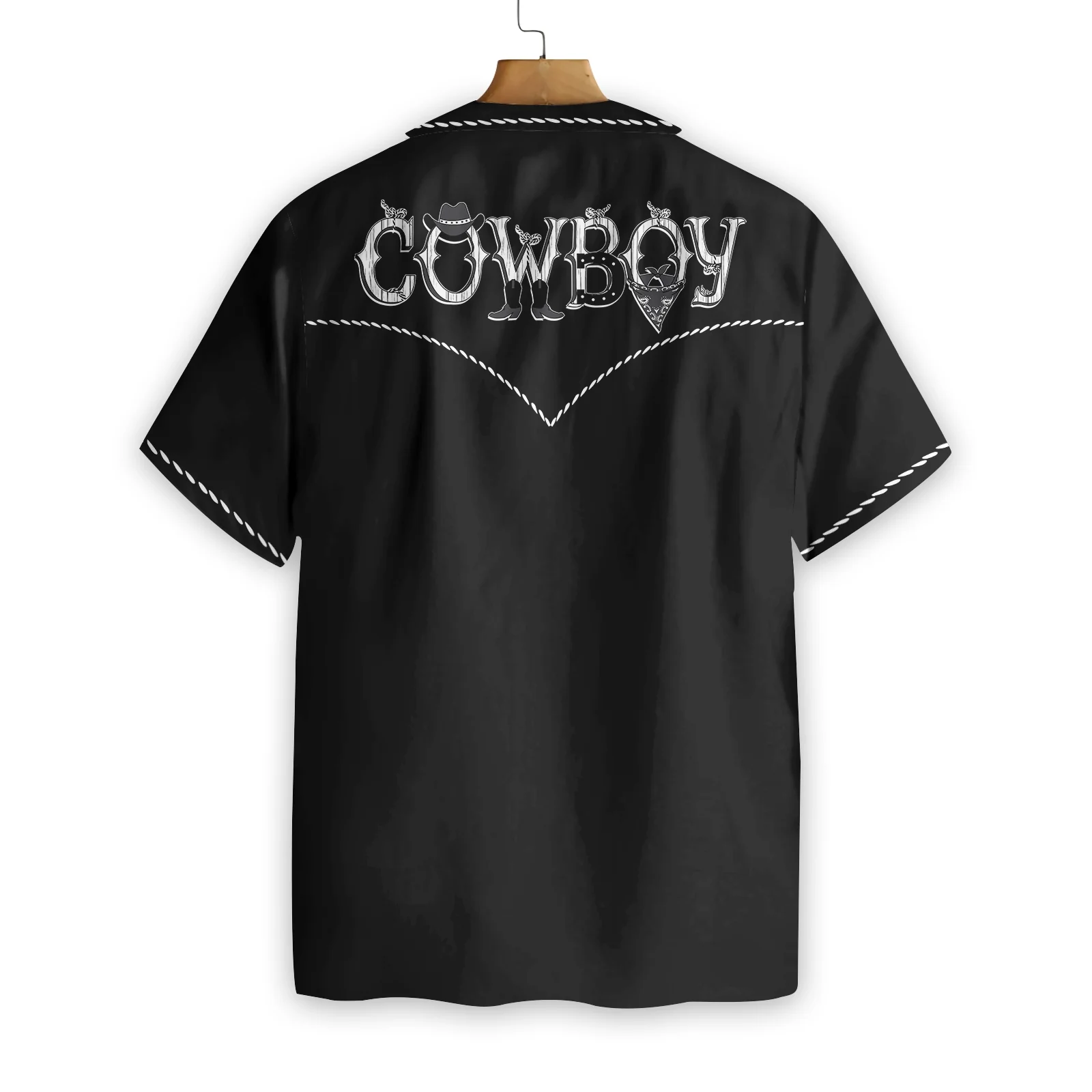 Cowboy Rodeo Texture Hawaiian Shirt Vintage Embroidered Texas Western Shirt Texas Native Shirt Aloha Shirt For Men and Women