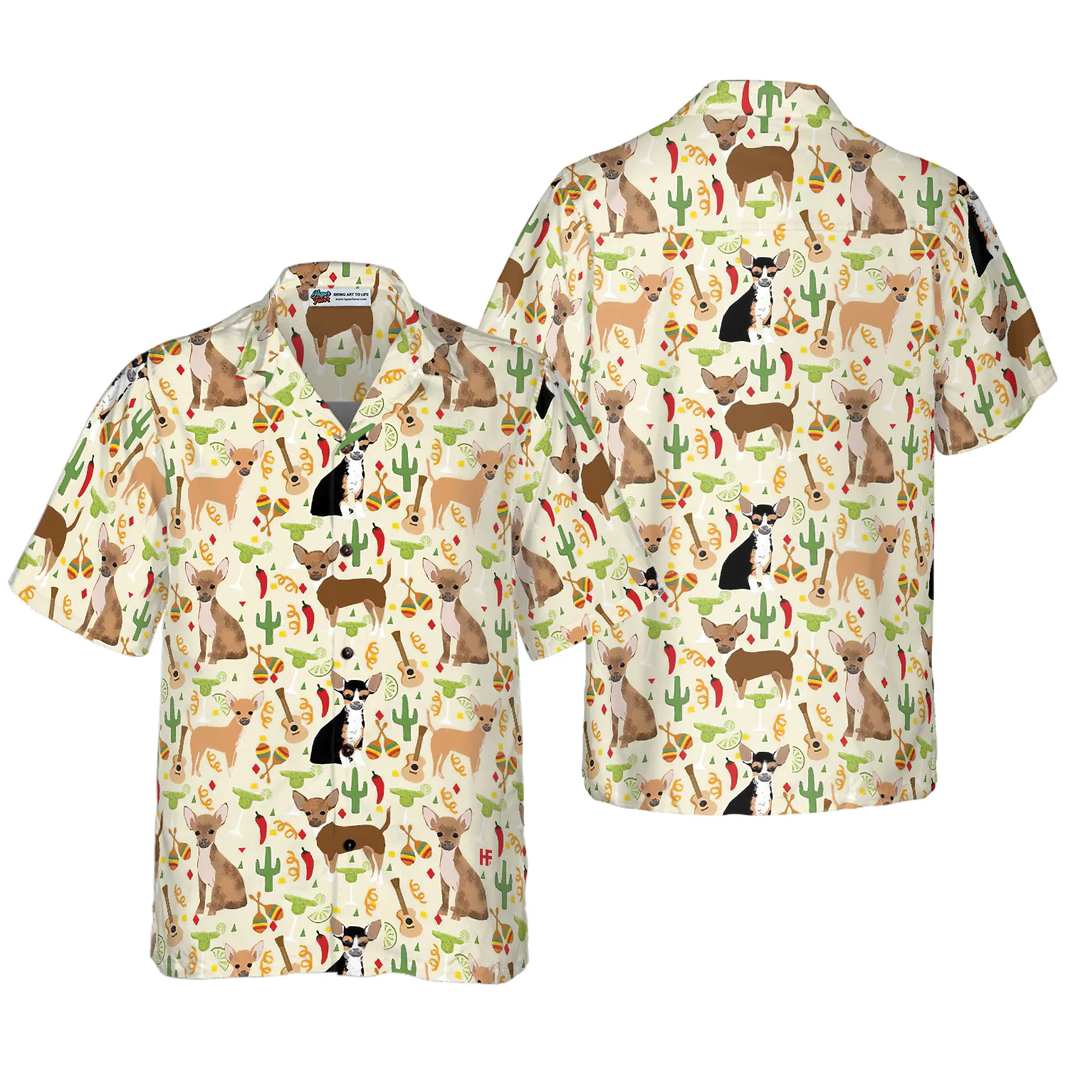 Fiesta Chihuahua And Margaritas Celebration Hawaiian Shirt Aloha Shirt For Men and Women