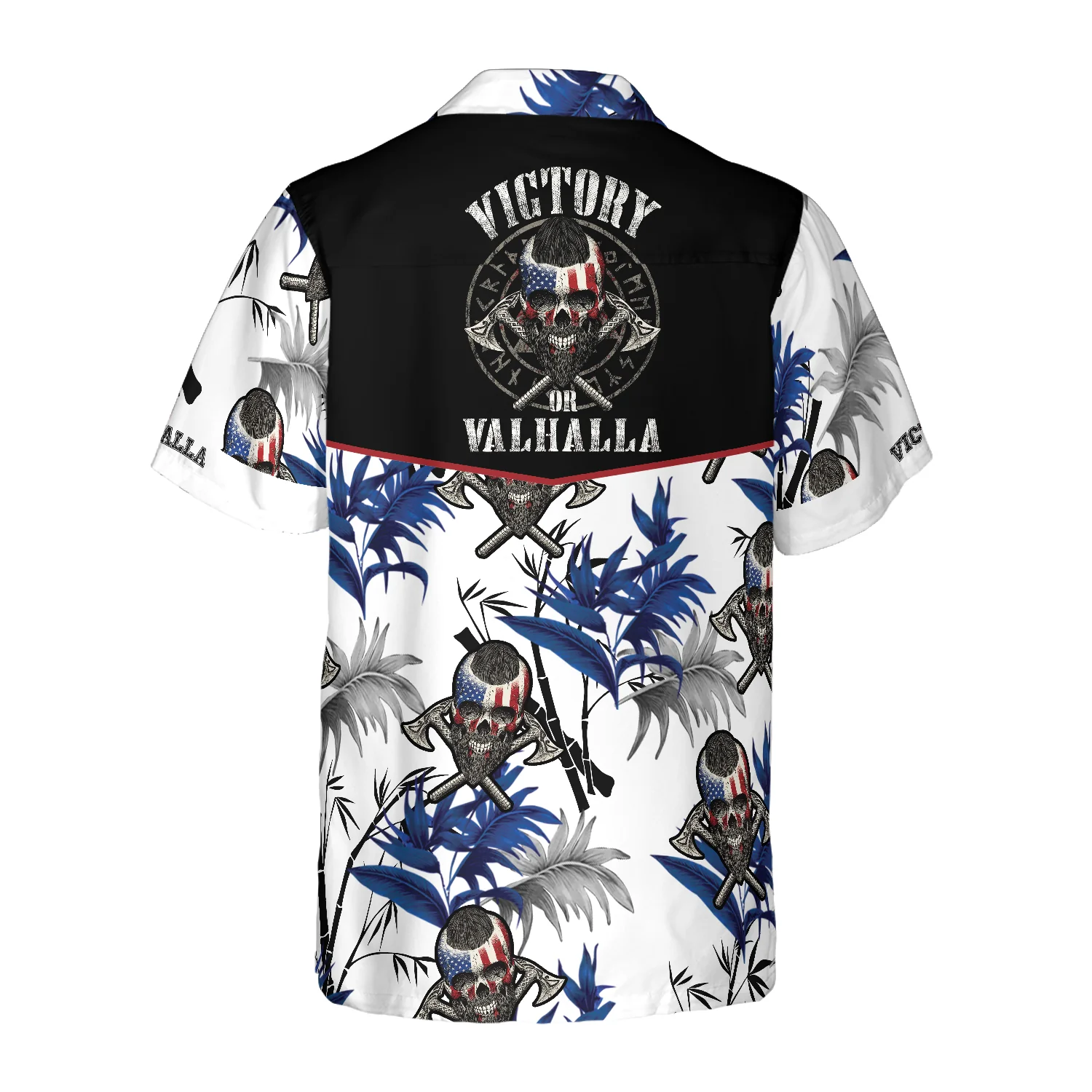 Victory Or Valhalla Viking White Hawaiian Shirt Aloha Shirt For Men and Women