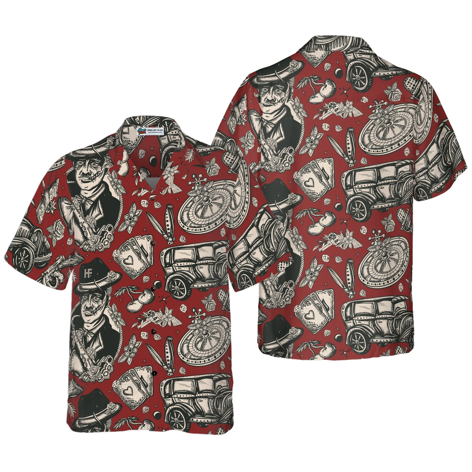 Casino Life In Retro Style Hawaiian Shirt Aloha Shirt For Men and Women