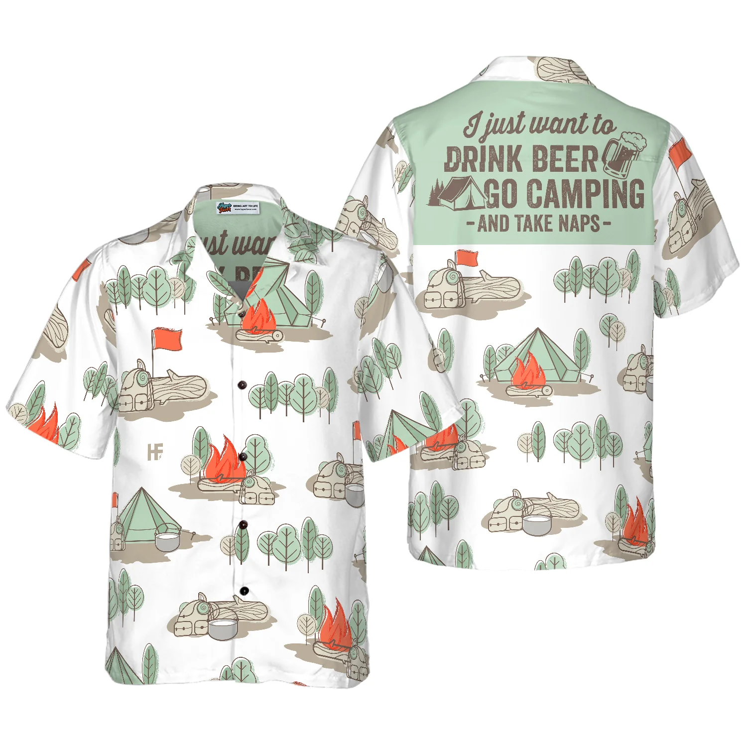 I Just Want To Drink Beer Go Camping And Take Naps Hawaiian Shirt Aloha Shirt For Men and Women