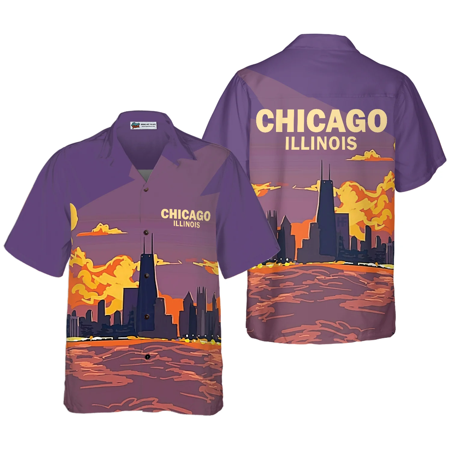 Chicago Illinois Hawaiian Shirt Aloha Shirt For Men and Women