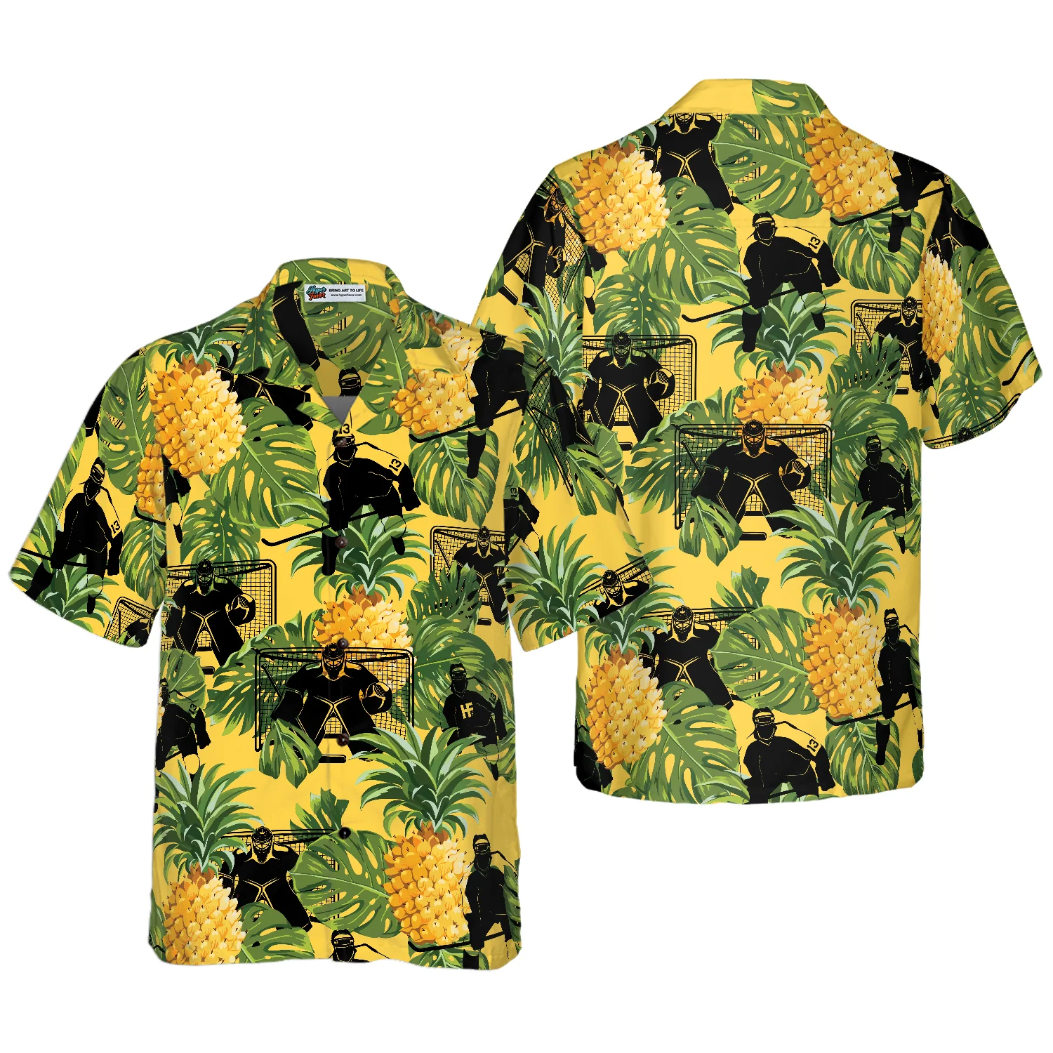 Ice Hockey Tropical Hawaiian Shirt Aloha Shirt For Men and Women