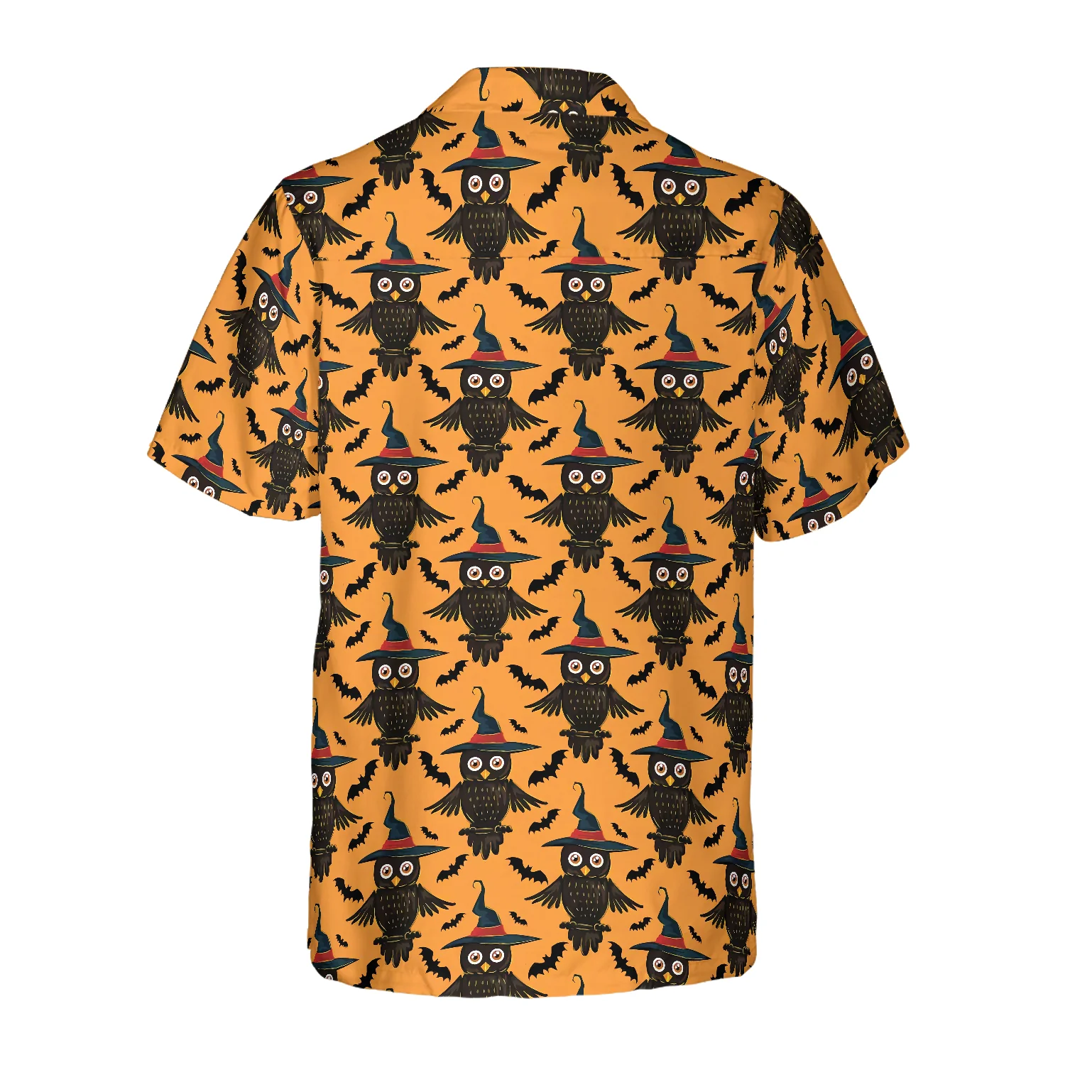 Owl Halloween Pattern Shirt Hawaiian Shirt Aloha Shirt For Men and Women