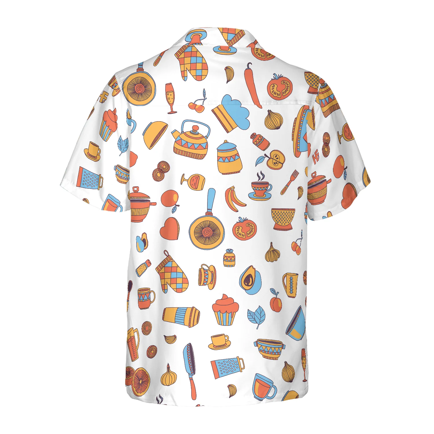 I Love Cooking Seamless Pattern Hawaiian Shirt Aloha Shirt For Men and Women