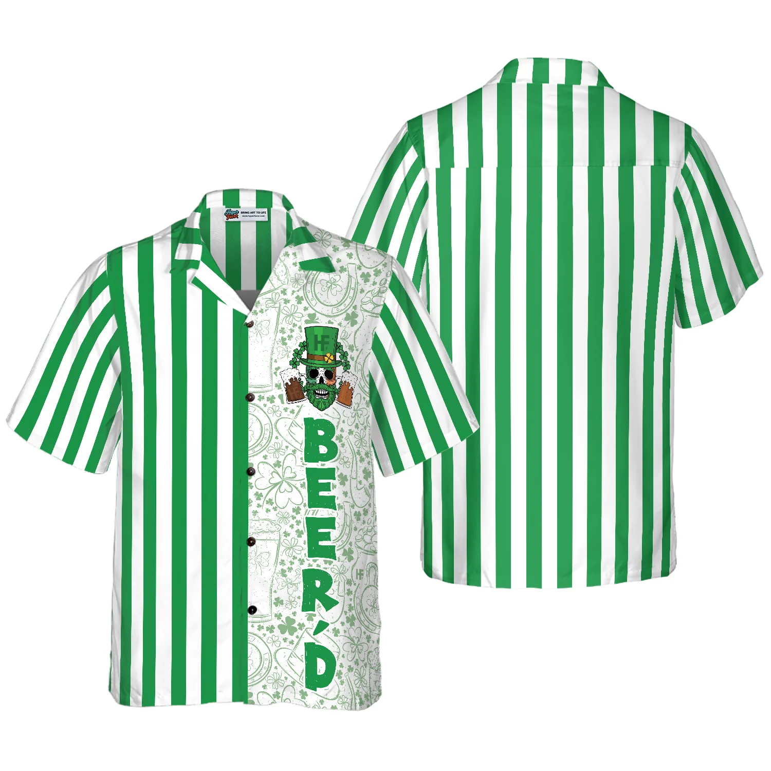 Beerd Happy Saint Patricks Day Hawaiian Shirt Aloha Shirt For Men and Women