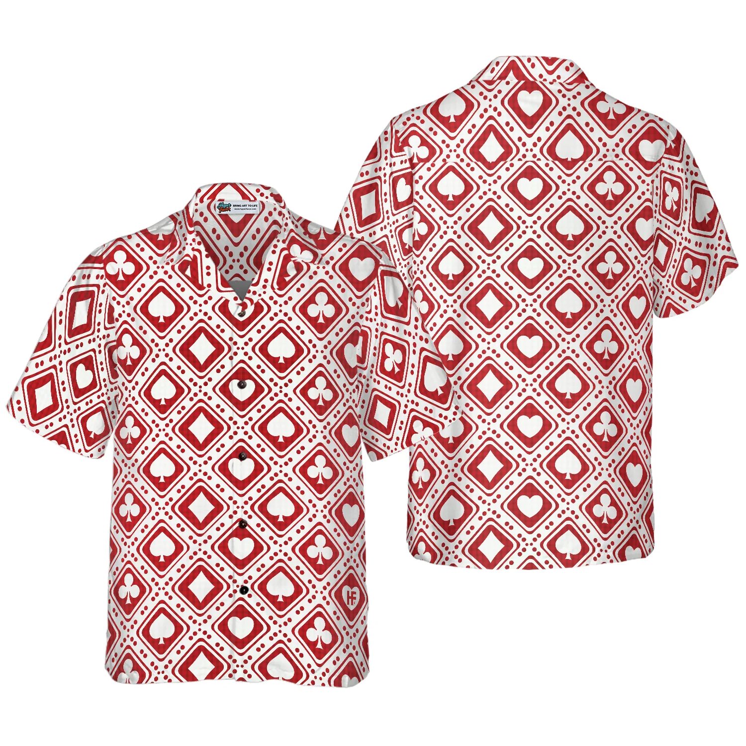 Casino Red Pattern Hawaiian Shirt Aloha Shirt For Men and Women