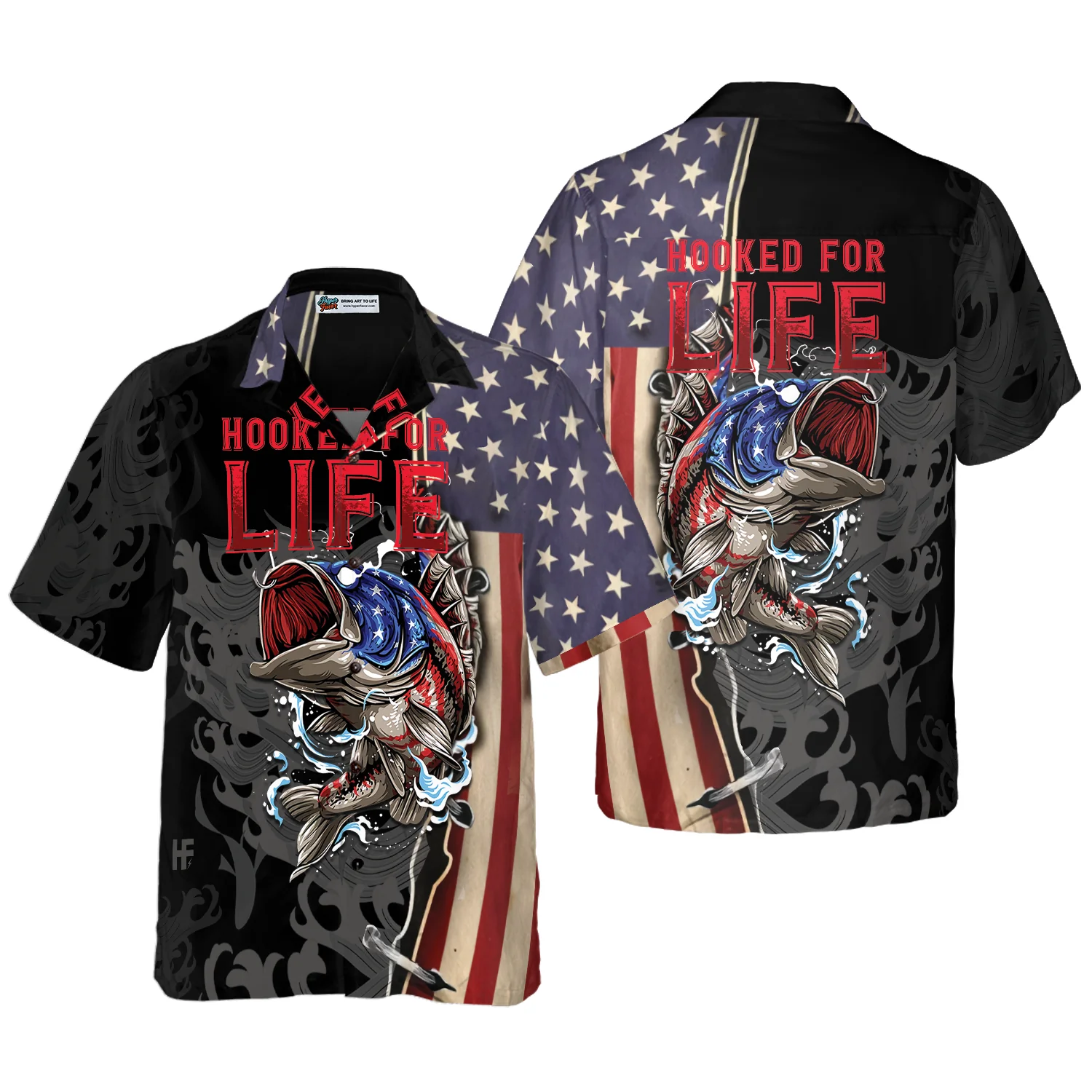 Hooked For Life Hawaiian Shirt Aloha Shirt For Men and Women