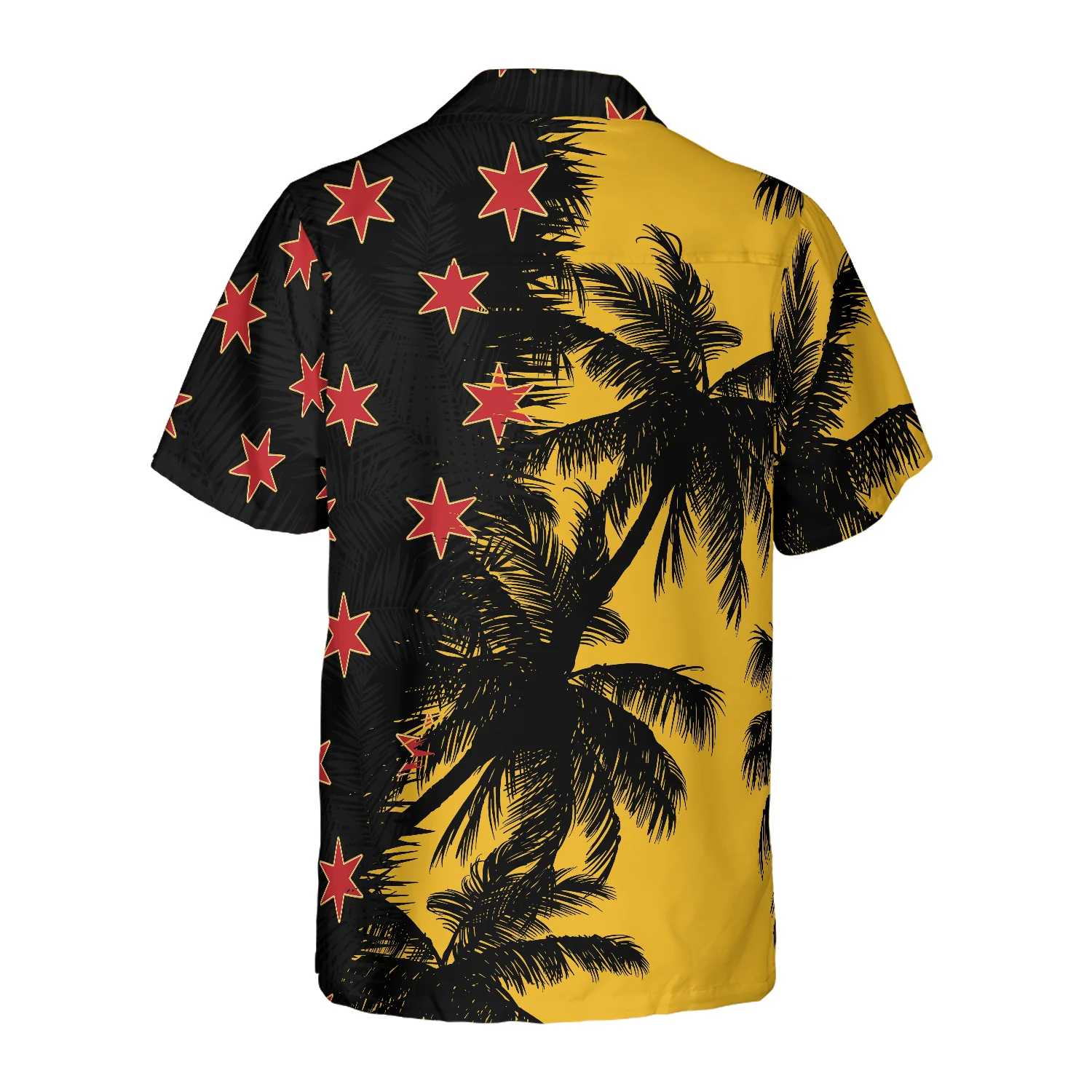 Black  Yellow Chicago Hawaiian Shirt Aloha Shirt For Men and Women