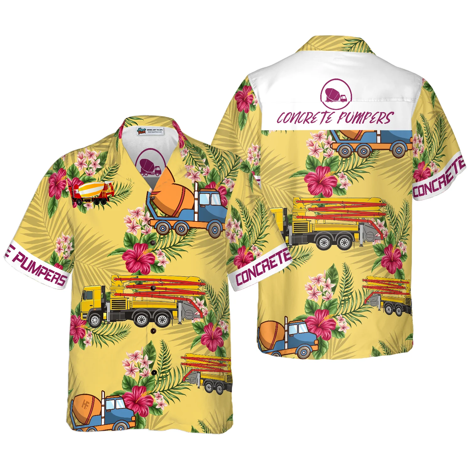 CONCRETE PUMPERS Hawaiian Shirt Aloha Shirt For Men and Women