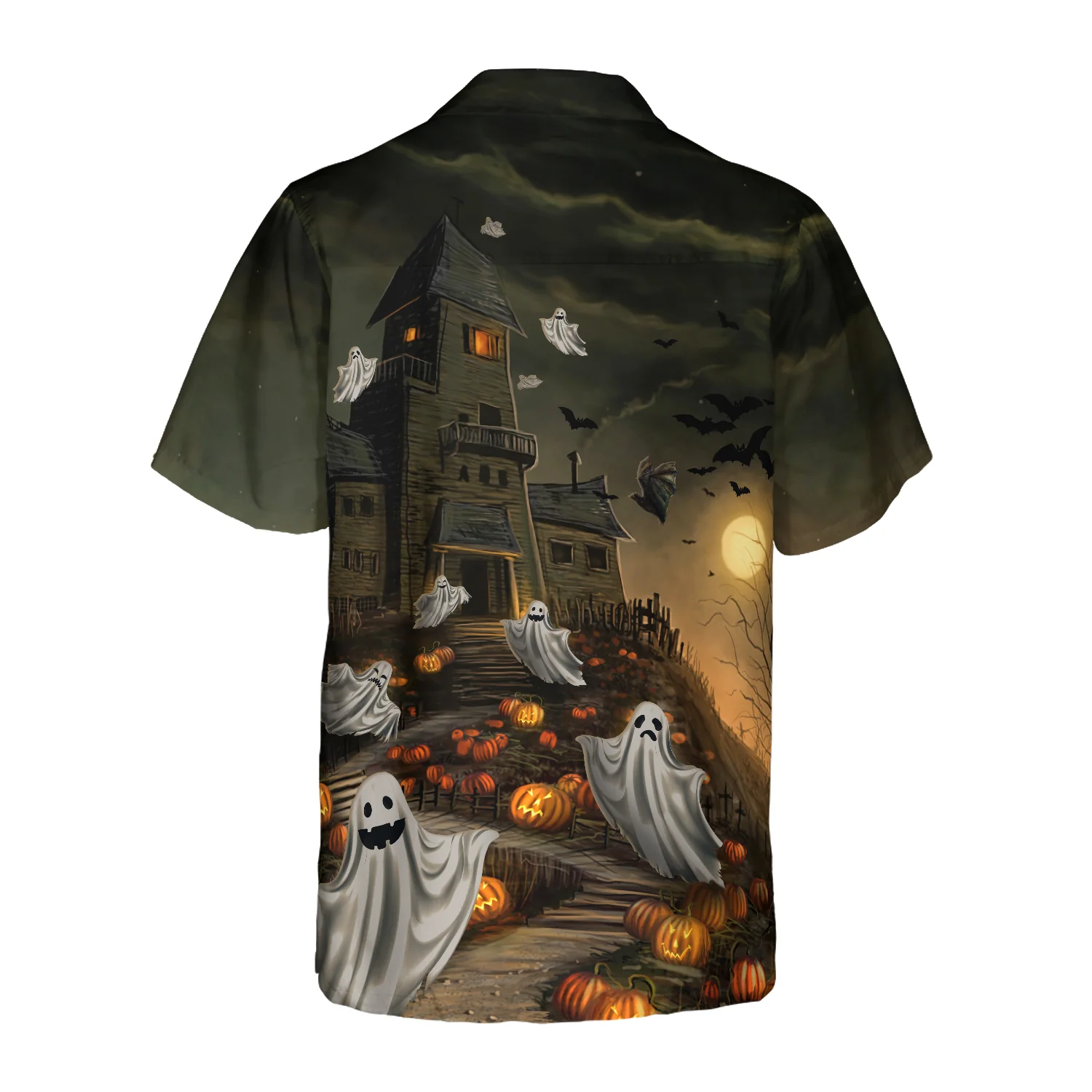 Haunted House For Ghost Halloween Hawaiian Shirt Halloween Shirt Aloha Shirt For Men and Women