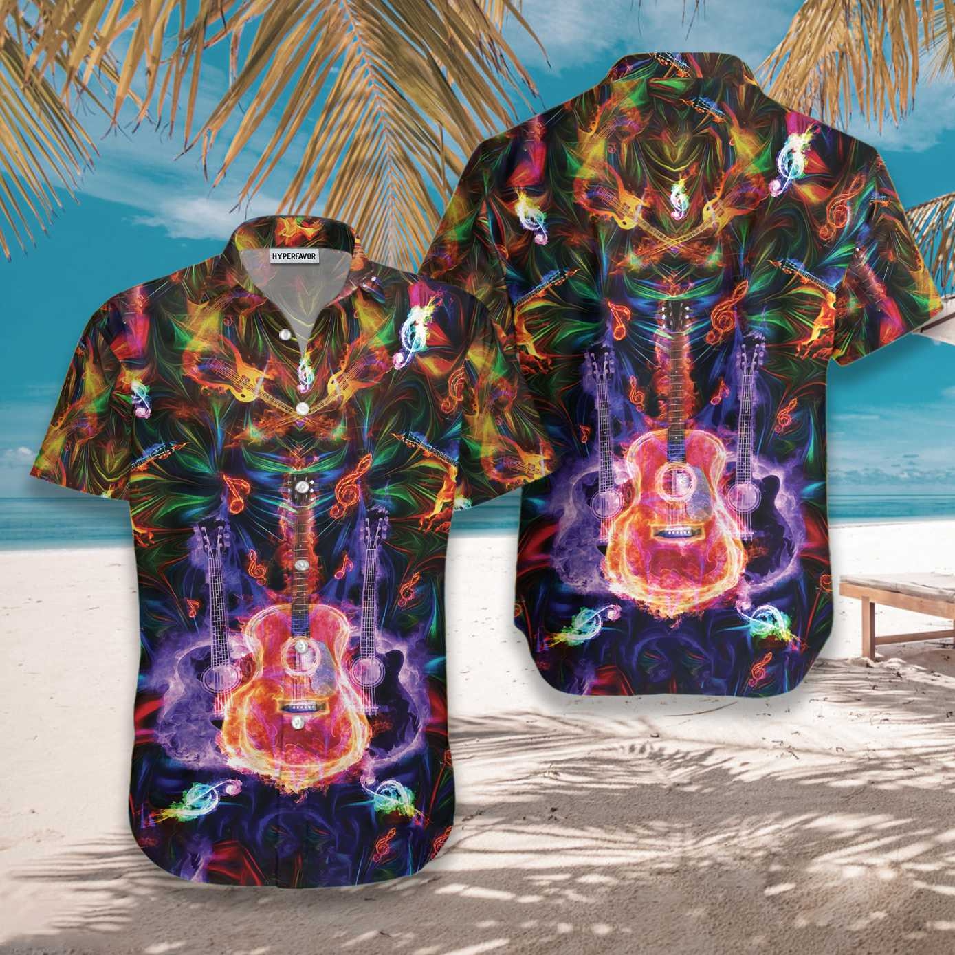 Amazing Guitar For Life Hawaiian Shirt Aloha Shirt For Men and Women