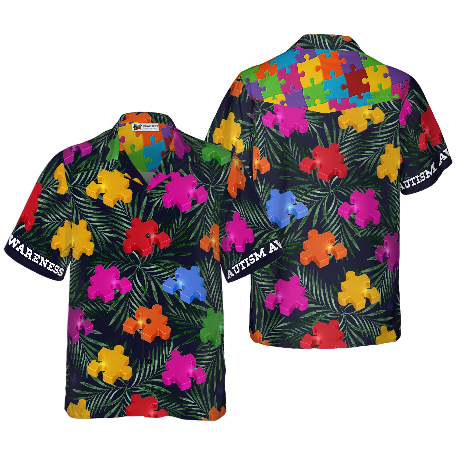 Autism Tropical Hawaiian Shirt Hawaiian Shirt Aloha Shirt For Men and Women