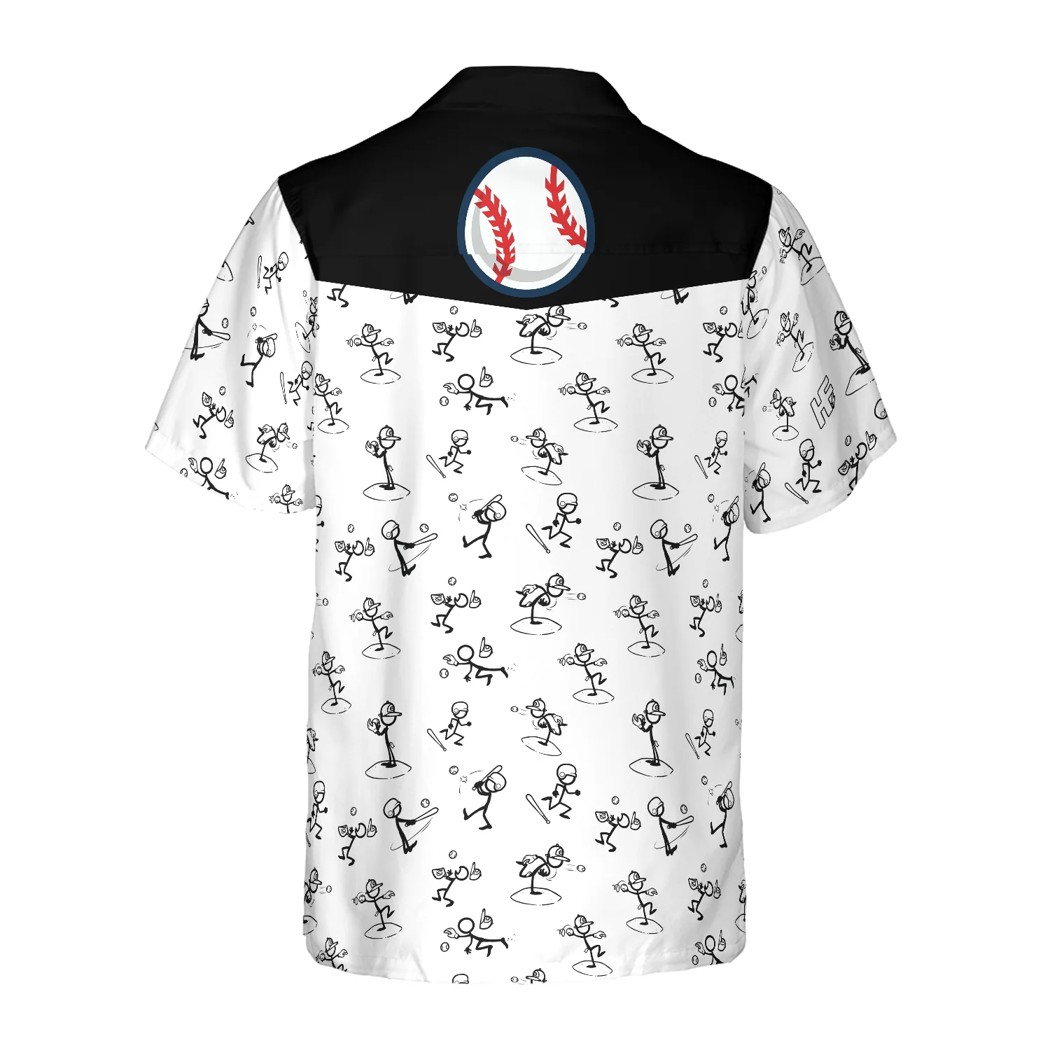 Stickfigures Playing Baseball Hawaiian Shirt Aloha Shirt For Men and Women