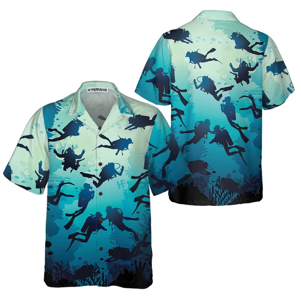 Scuba Diving Beach Hawaiian Shirt Cool Scuba Diving Shirt Unique Gift For Scuba Diver Aloha Shirt For Men and Women