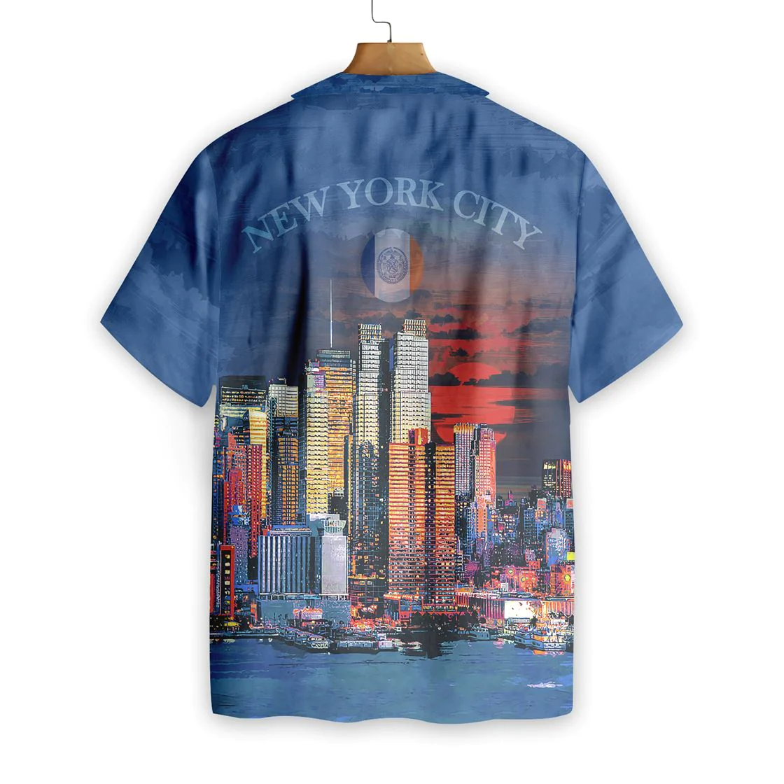 New York City Neon At Night Hawaiian Shirt Aloha Shirt For Men and Women