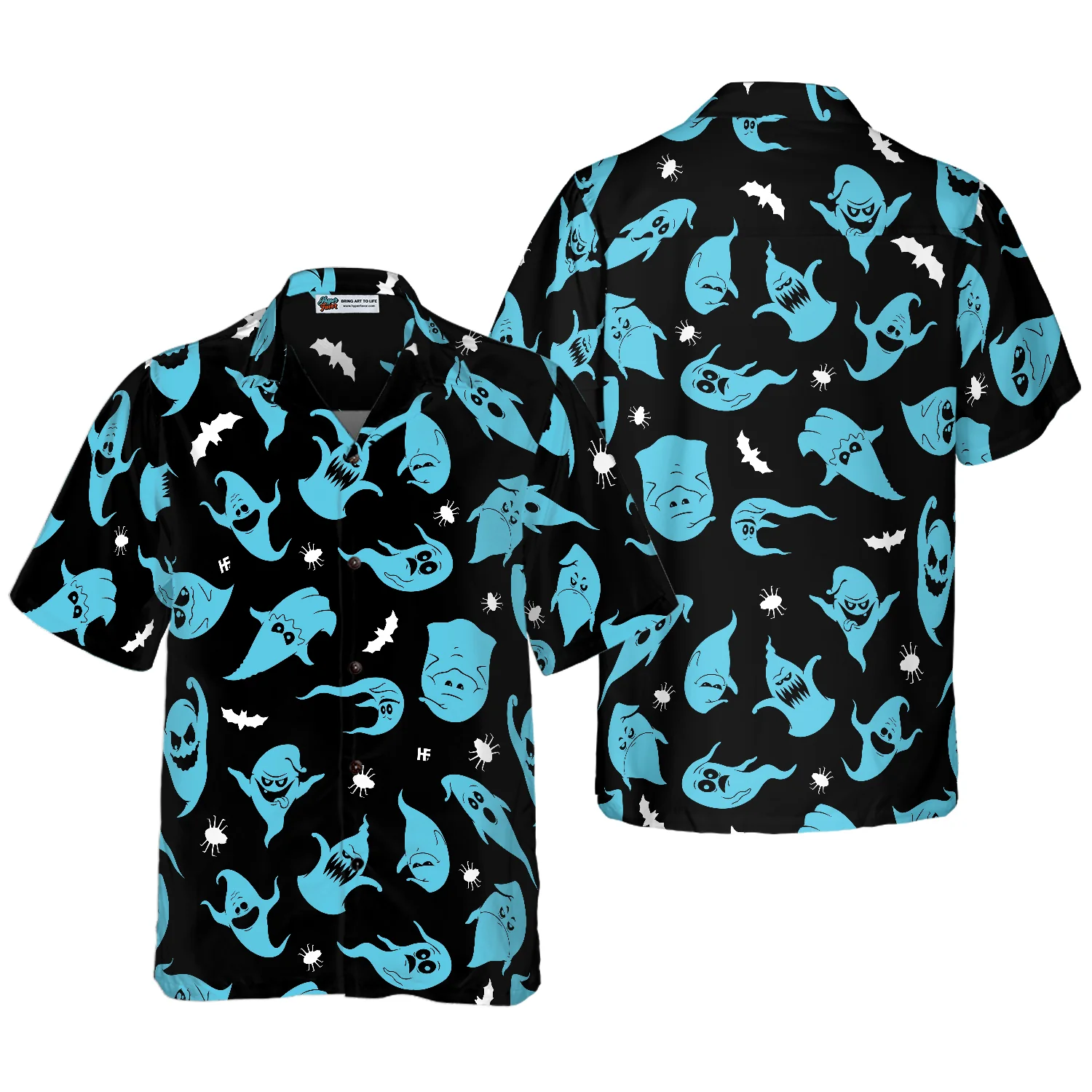 Ghosts Halloween Hawaiian Shirt Aloha Shirt For Men and Women