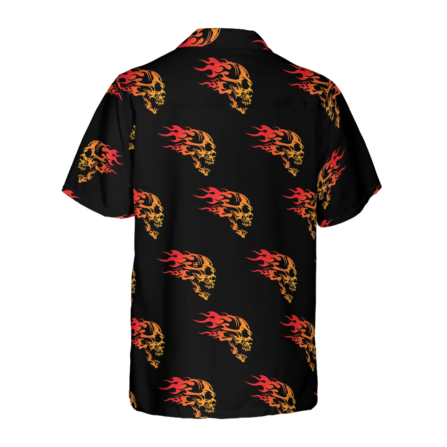 Flaming Angry Skull Hawaiian Shirt Aloha Shirt For Men and Women