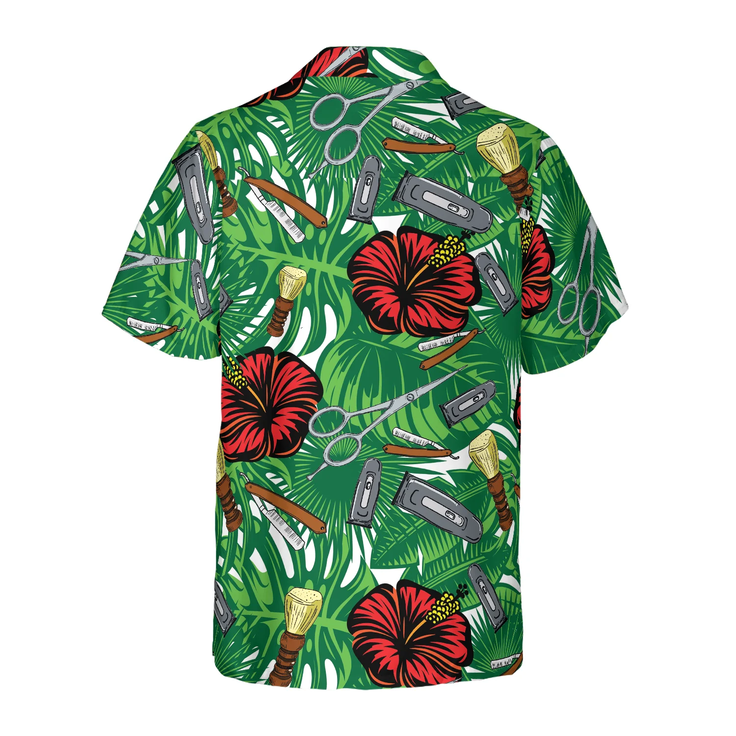 Rose Barber Tools Pattern V1 Hawaiian Shirt Aloha Shirt For Men and Women