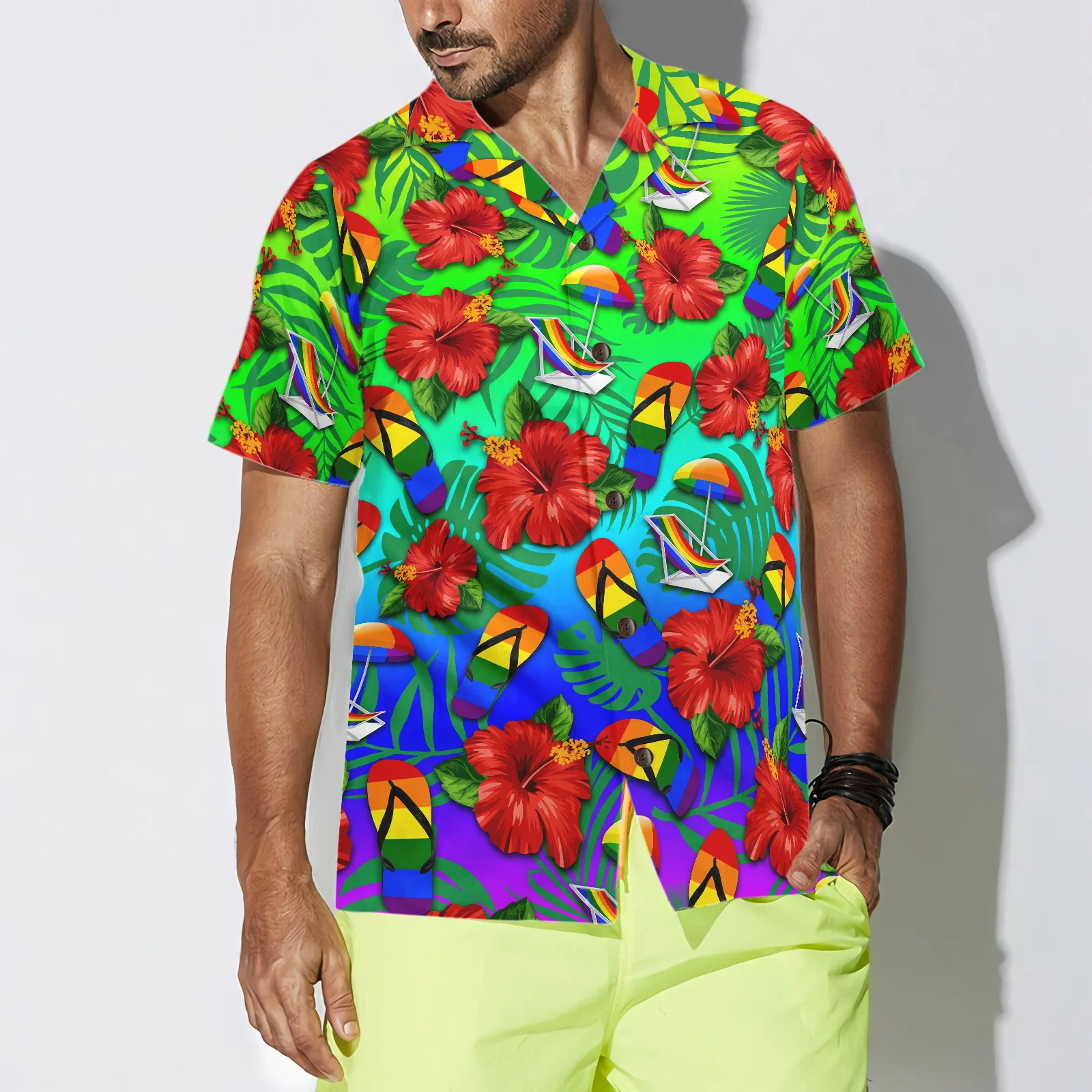 LGBT Hawaiian Shirt Aloha Shirt For Men and Women