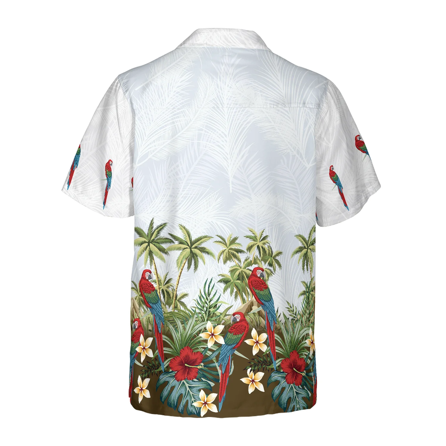 Tropical Island Parrot Shirt Hawaiian Shirt Aloha Shirt For Men and Women