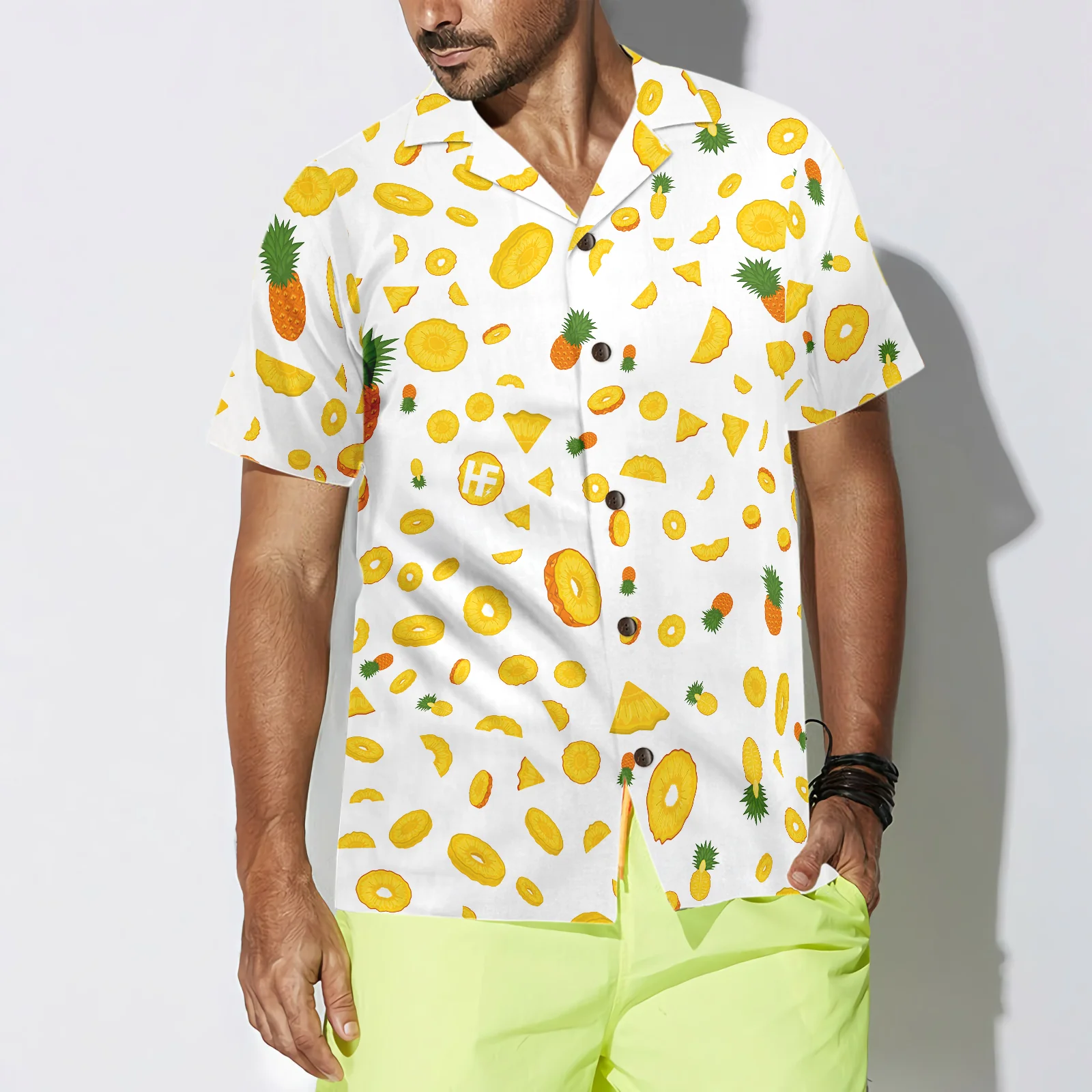 Pineapple Pattern V1 Hawaiian Shirt Aloha Shirt For Men and Women