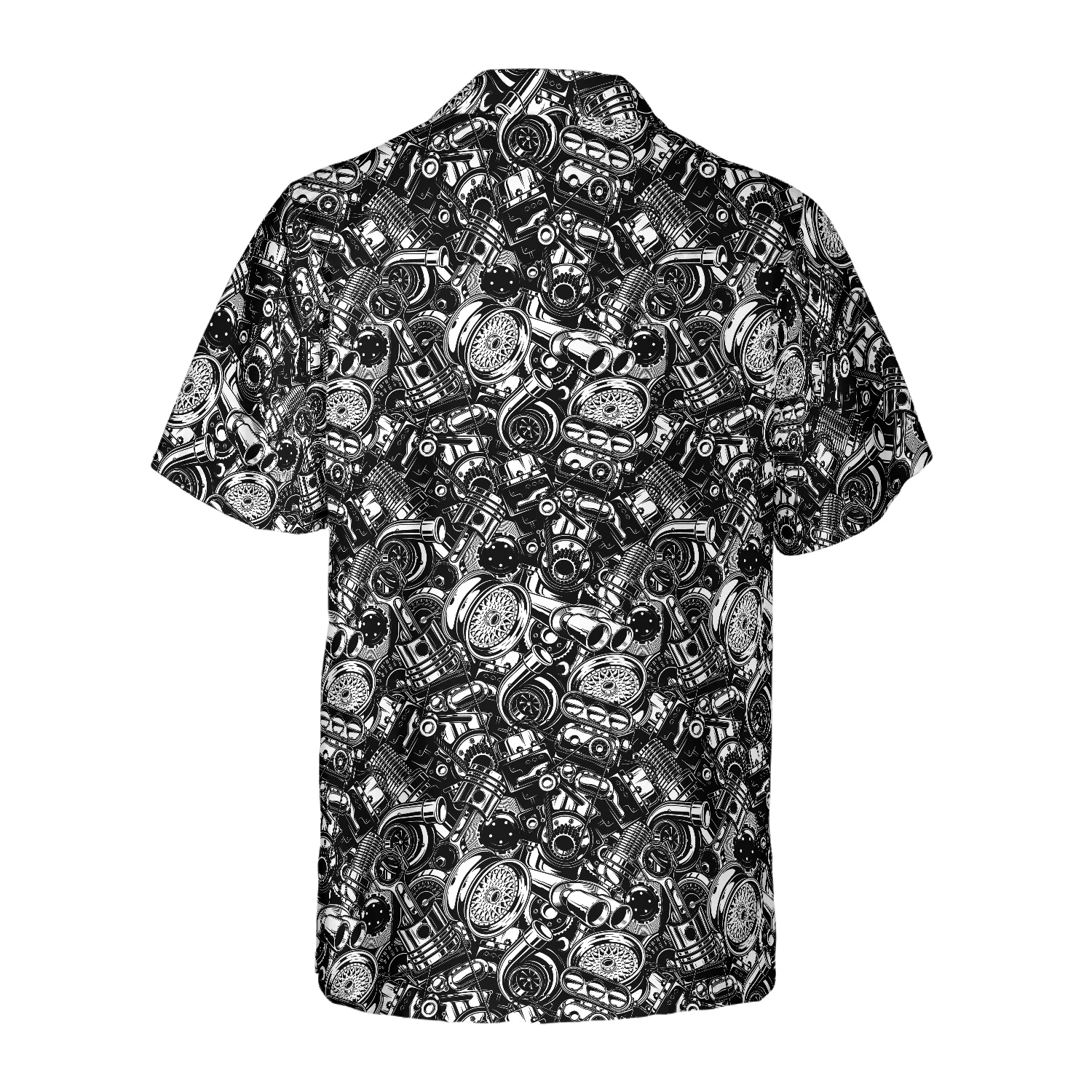 Auto Mechanic Seamless Pattern Hawaiian Shirt Aloha Shirt For Men and Women