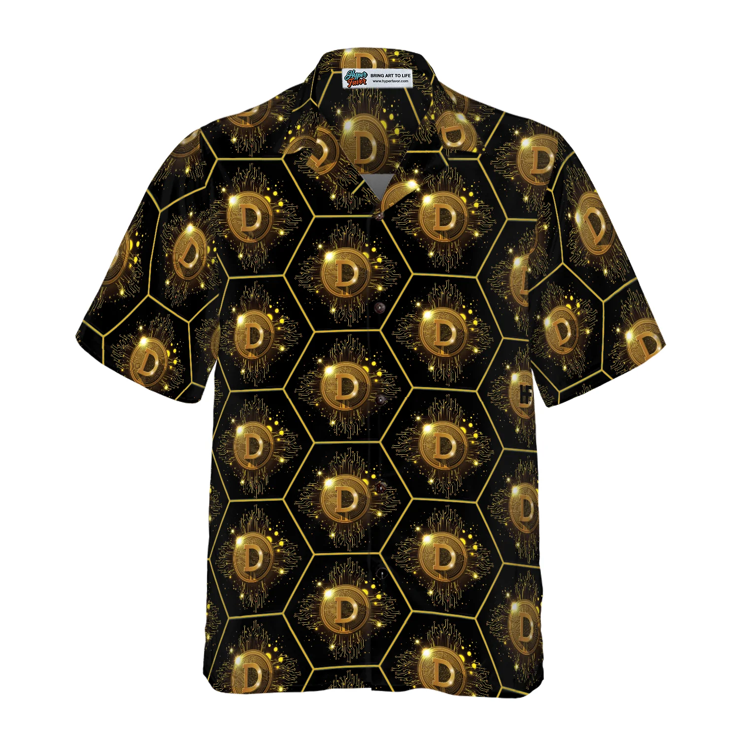 High Tech Dogecoin Hawaiian Shirt Aloha Shirt For Men and Women