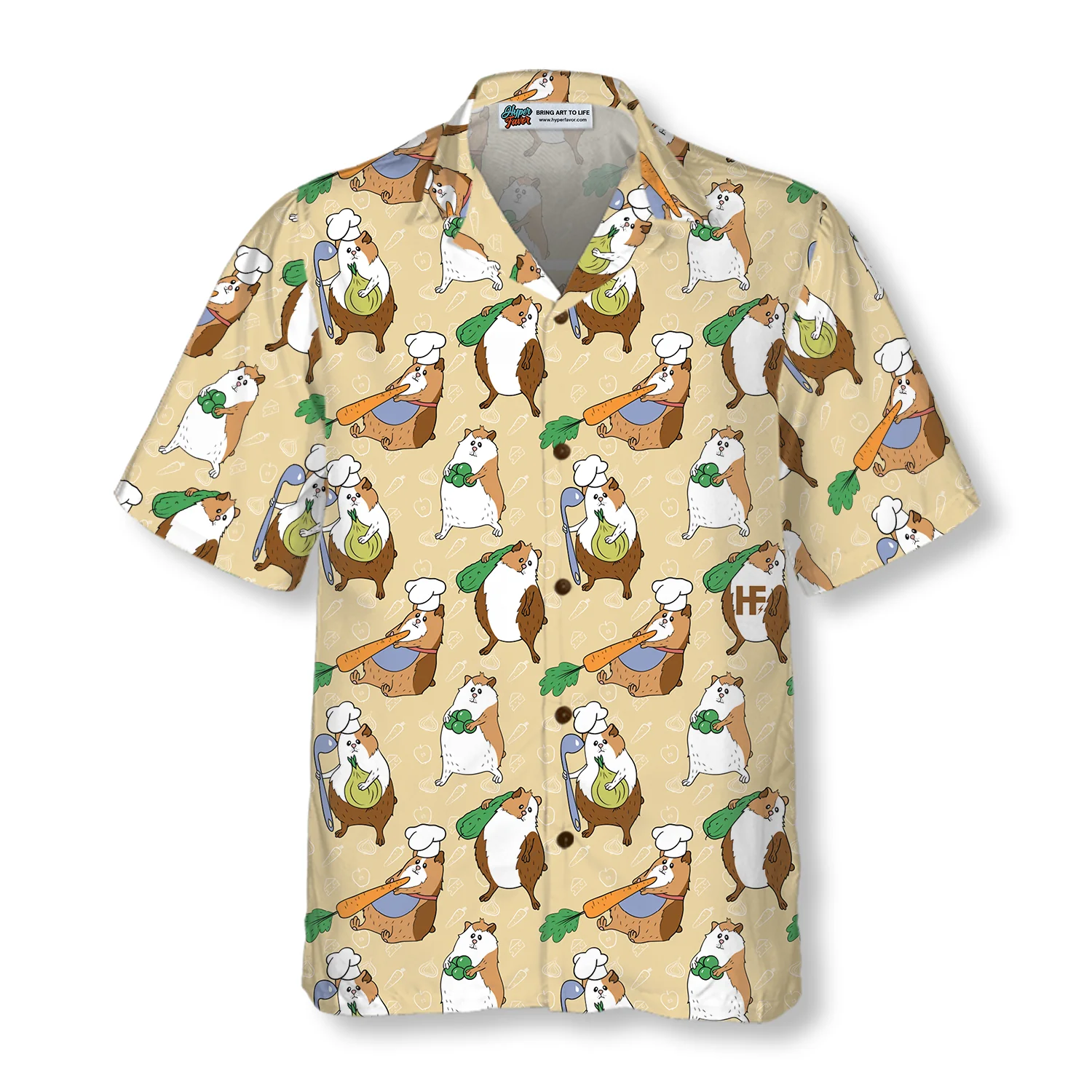 Guinea Pig Chef Shirt Hawaiian Shirt Aloha Shirt For Men and Women