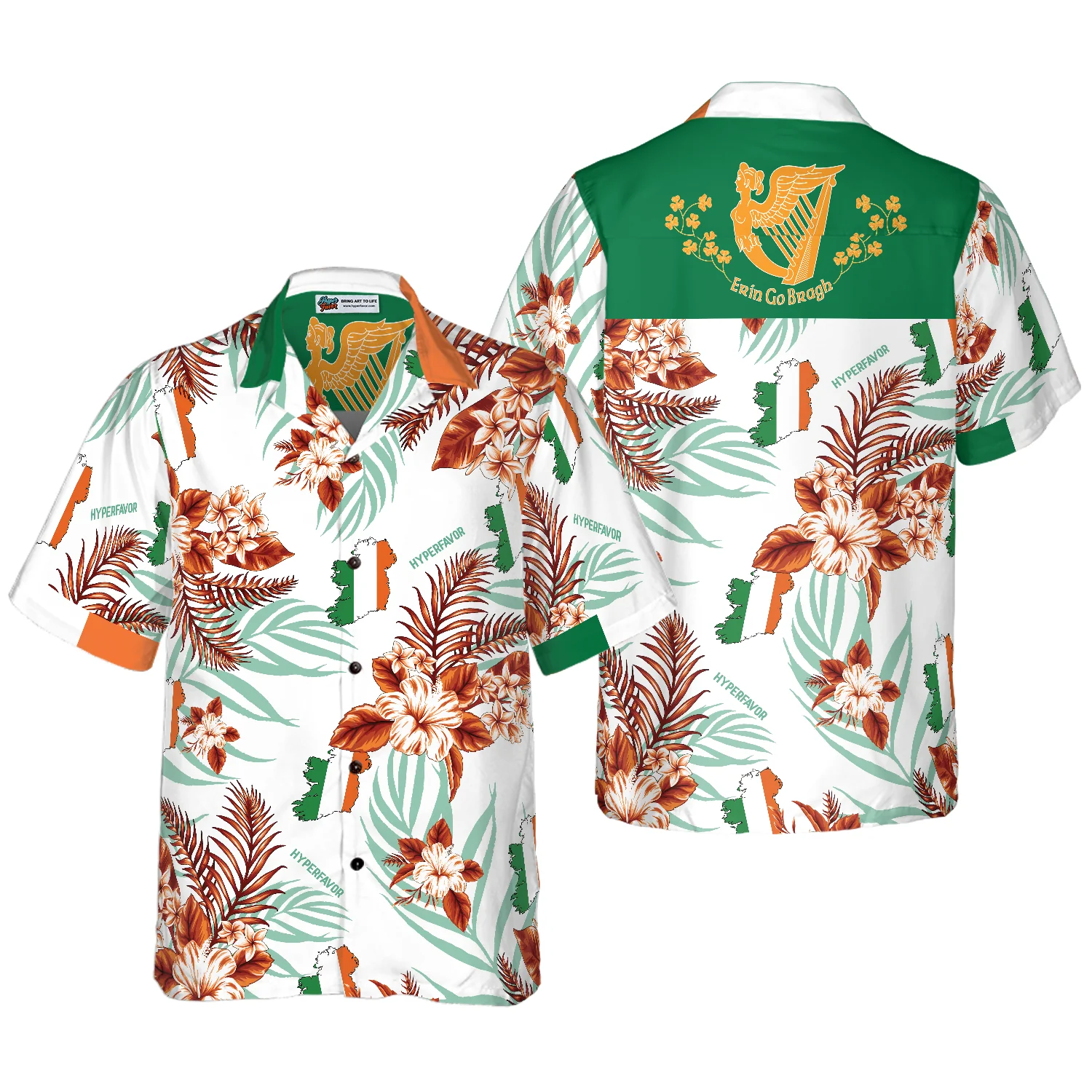 Ireland Forever Erin Go Bragh Flag Hawaiian Shirt Aloha Shirt For Men and Women