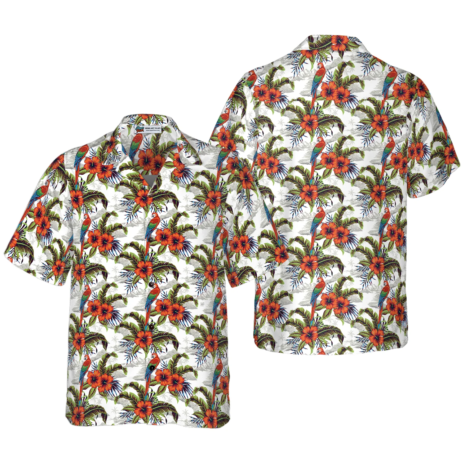 Vintage Macaw Parrot Island Hawaiian Shirt Aloha Shirt For Men and Women